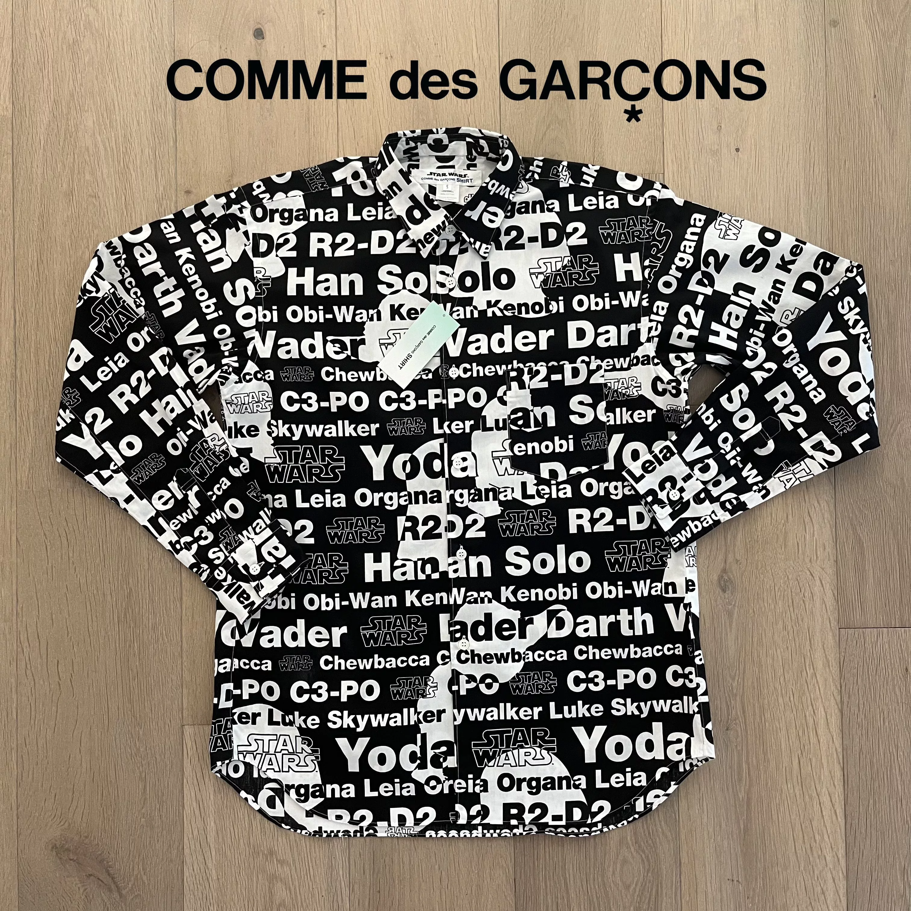 Comme des Garcons Shirts Button Ups Comme des Garcons × Comme des Garcons SHIRT × Star Wars Star Wars Print Shirt Black