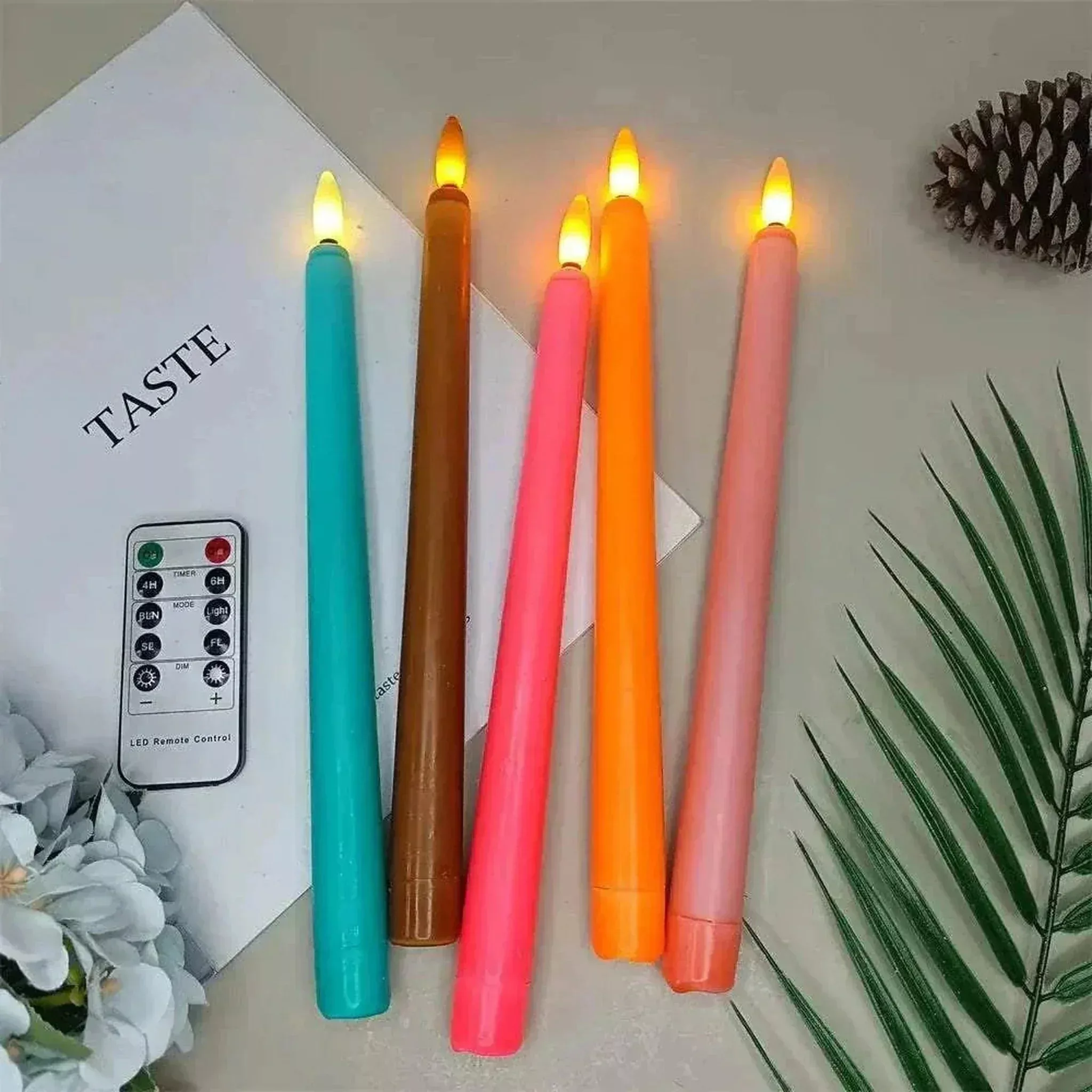 LED Flameless Taper Candles, Set of 4 - Curated Home Decor