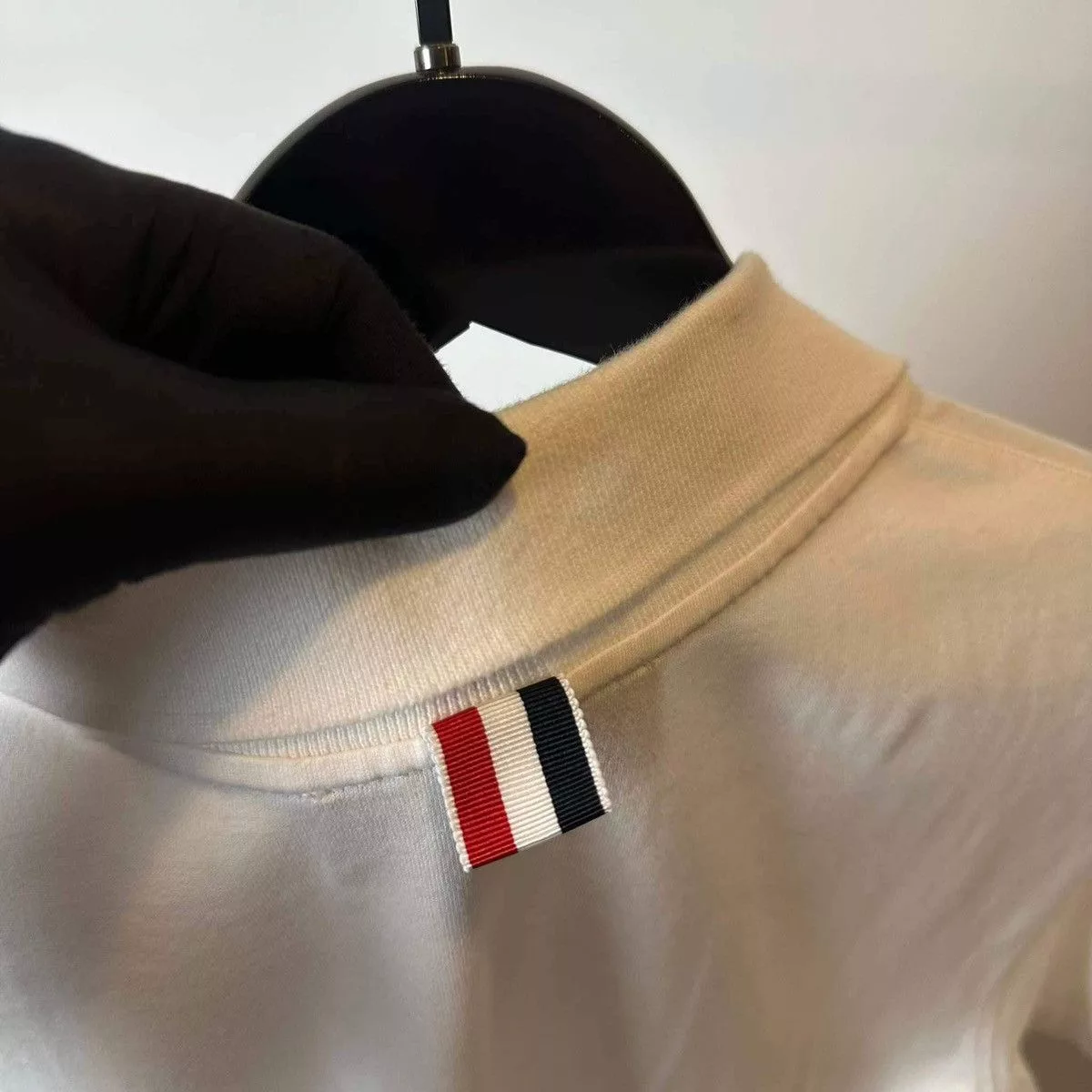 Thom Browne Polos THOM BROWNE BASIC POLO SHIRT White Luxury