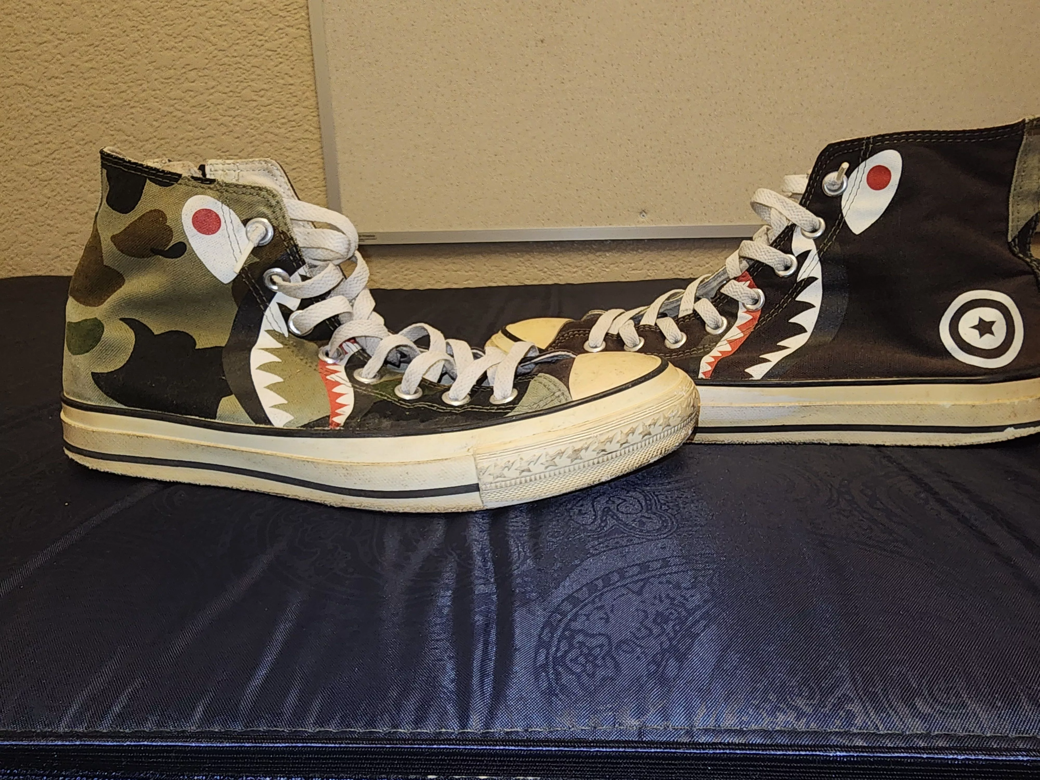 Bape Hi Top Sneakers Bape 1st Camo Shark Ape Sta Hi Green
