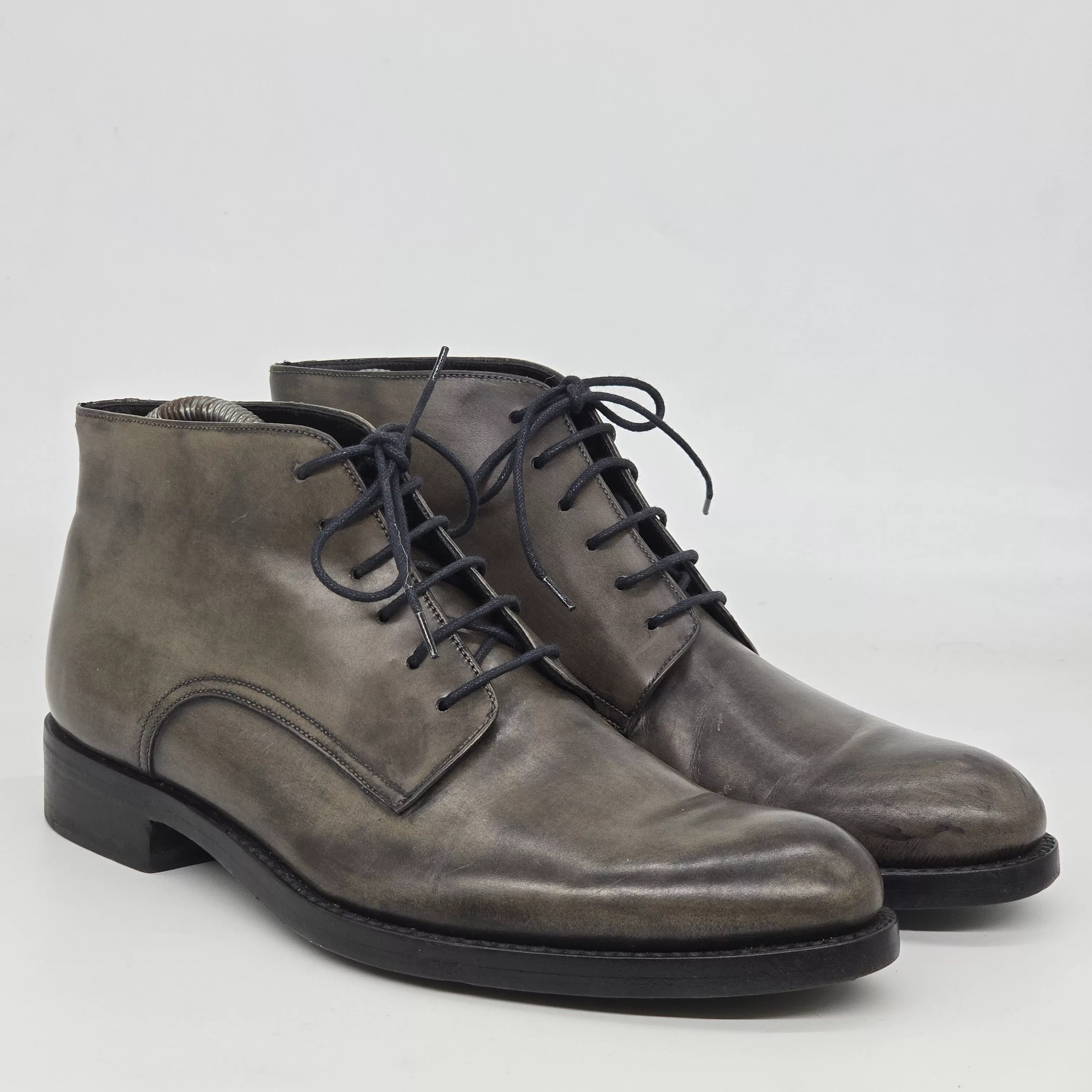 Dior Formal Shoes Dior Homme - AW13 Gray Patina Lace-up Ankle Boot Multi
