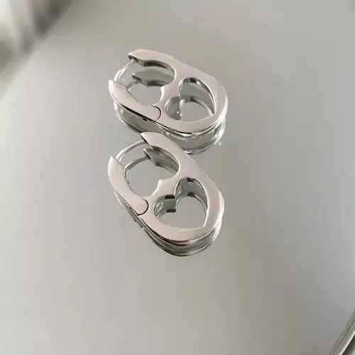 Other Earrings Other Heart Earrings Silver Streetwear