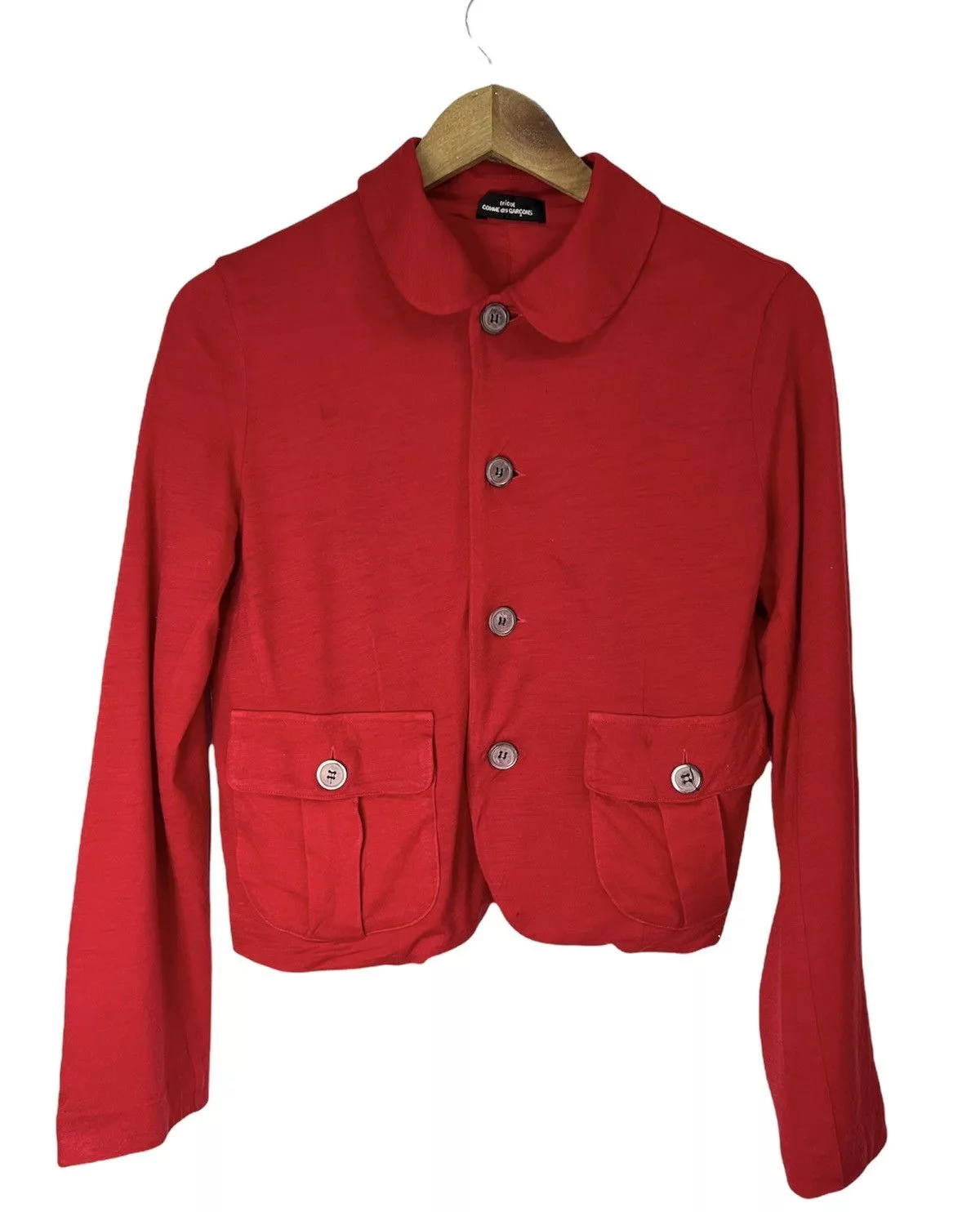 Comme des Garcons Jackets Comme des Garcons × Comme des Garcons Homme Plus Comme Des Garcons Tricot Silk AD2006 Jacket Red
