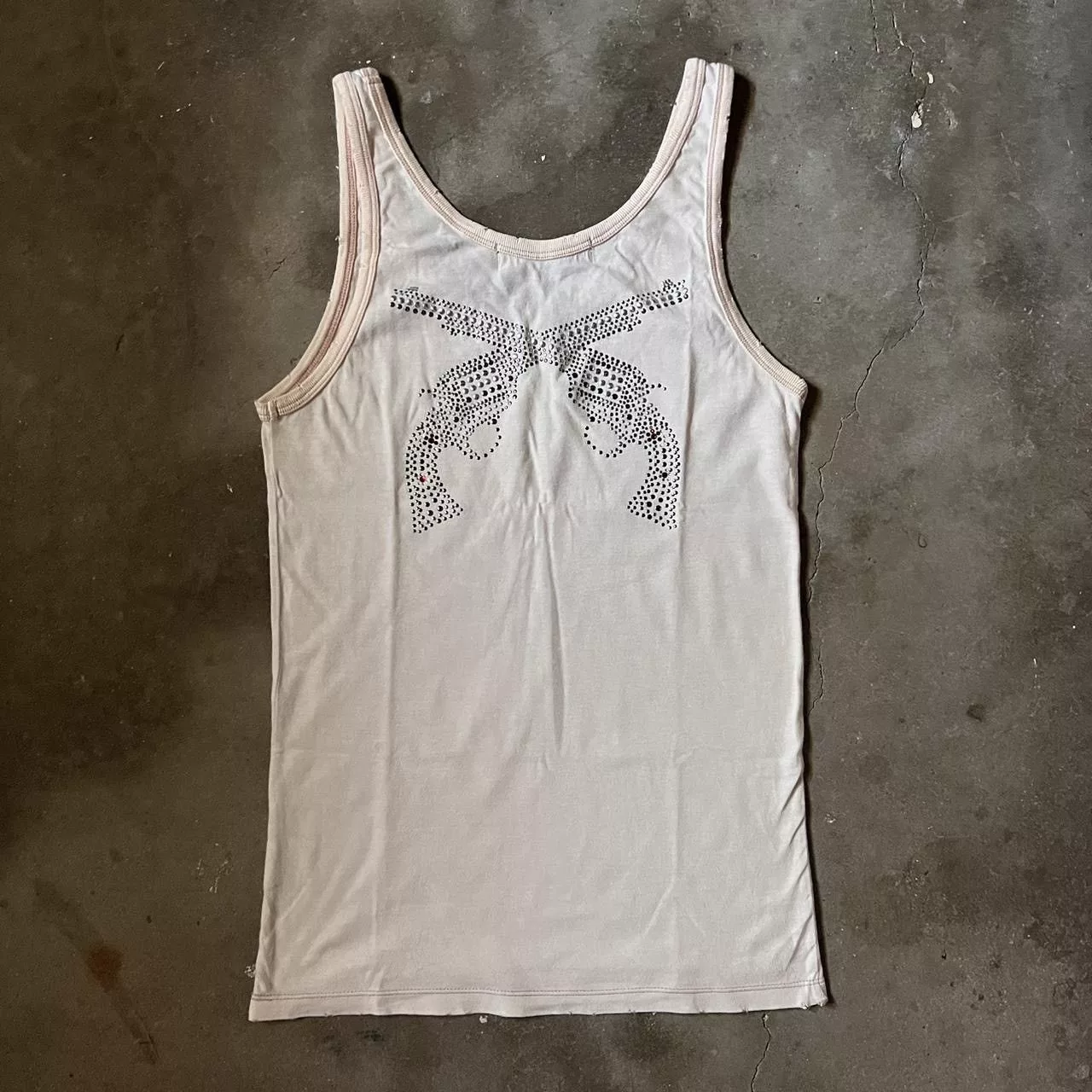 Roar Tank Tops ROAR CROSS GUNS TANK TOP White