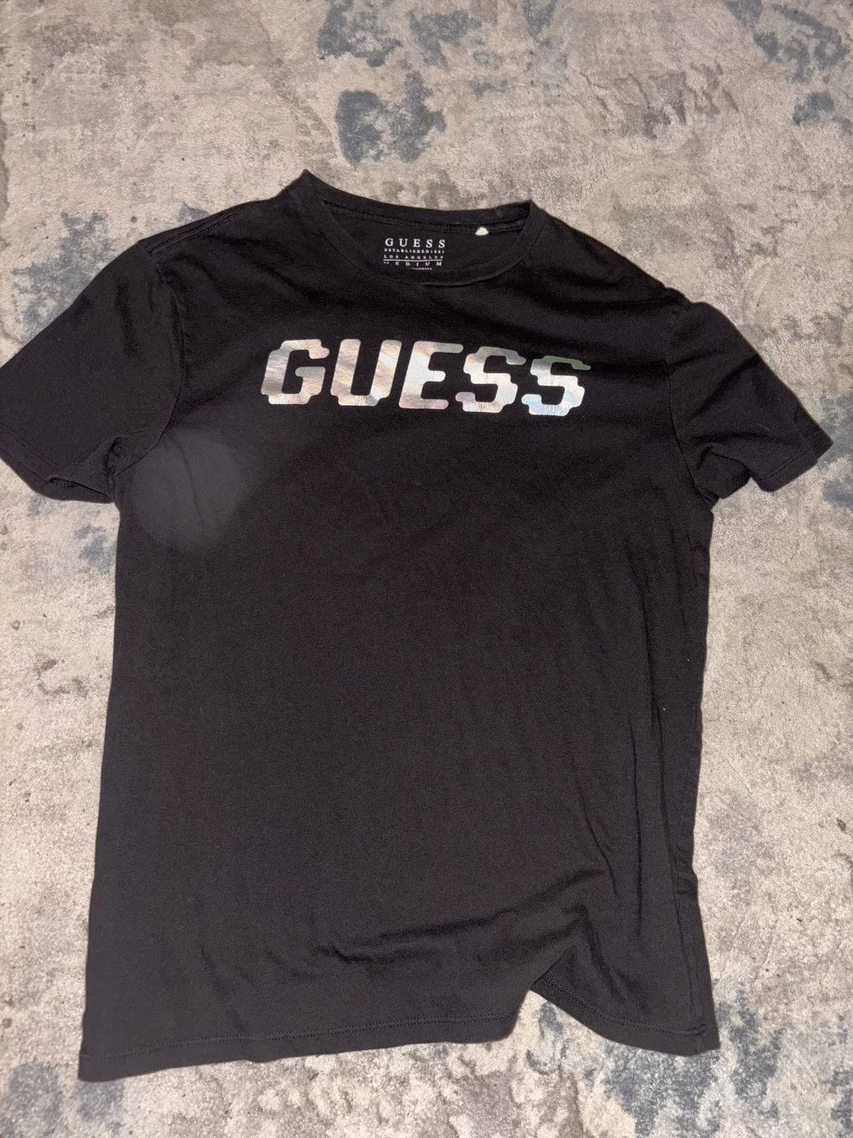 Guess Short Sleeve T Shirts Guess tee Black