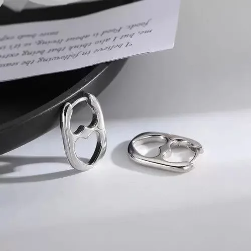 Other Earrings Other Heart Earrings Silver Streetwear