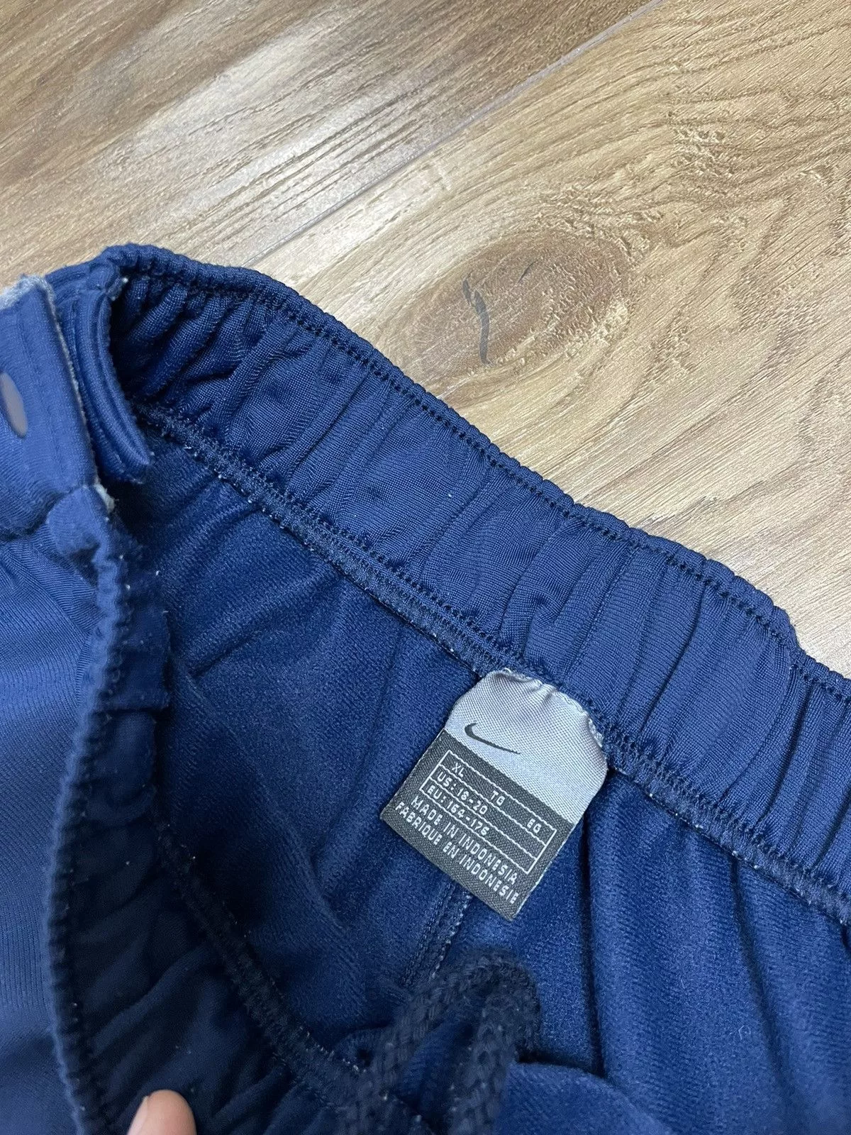 Nike Sweatpants Joggers Nike × Vintage Vintage Nike Y2K Style Blue Drill Side Buttons Sweatpants Streetwear