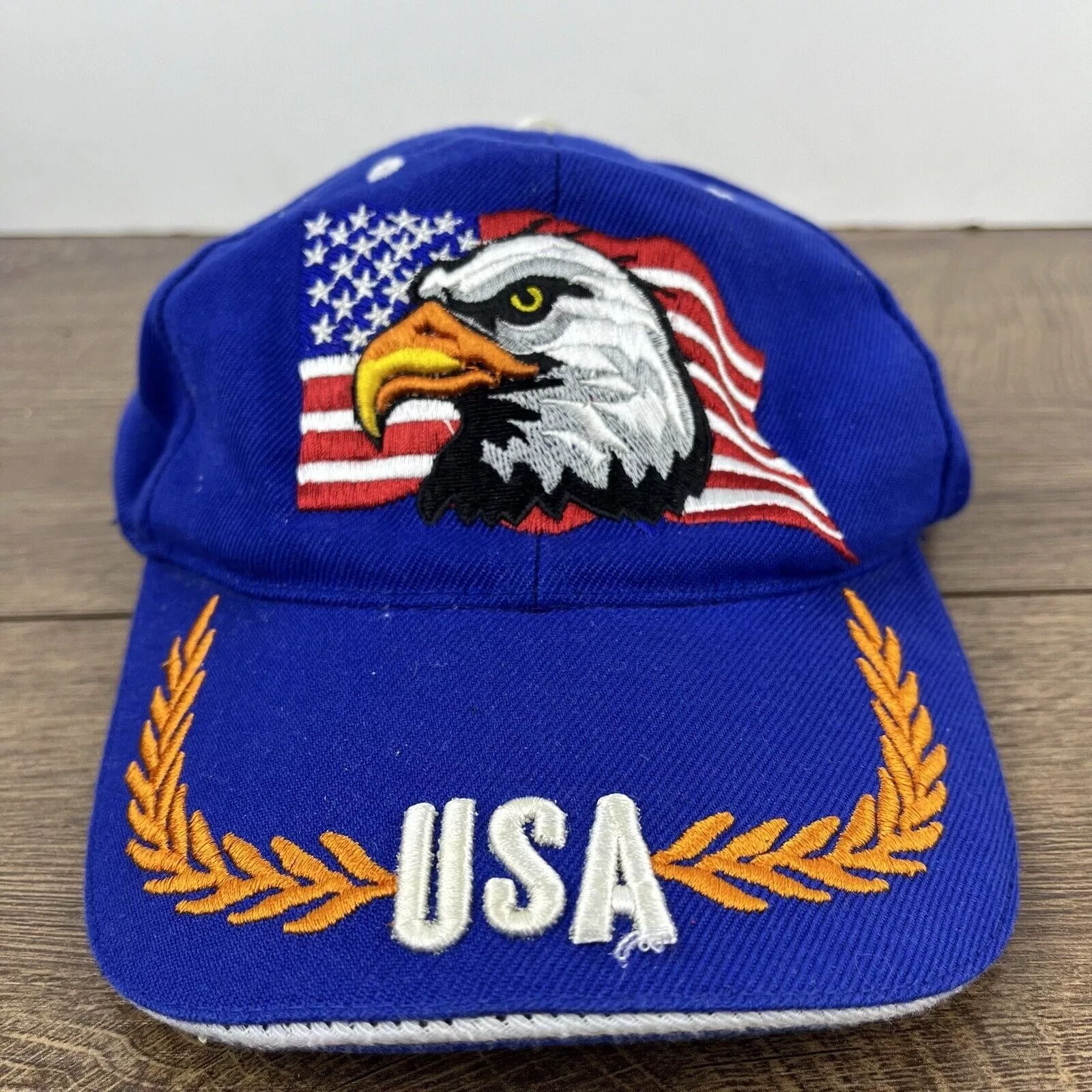 Other Hats Other Bald Eagle Hat USA American Flag Hat Blue Adjustable Hat Blu