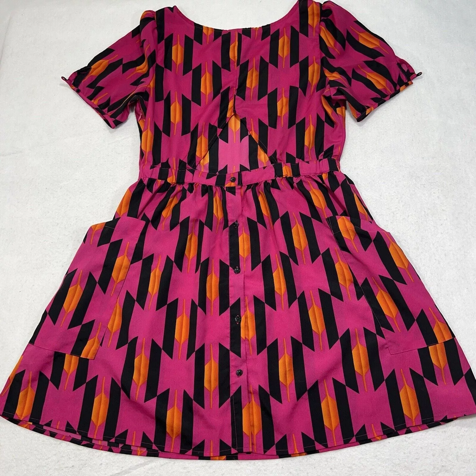 Other Mini Dresses Other Allen B by Allen Schwartz 8 Pink & Orange A-Line Dress
