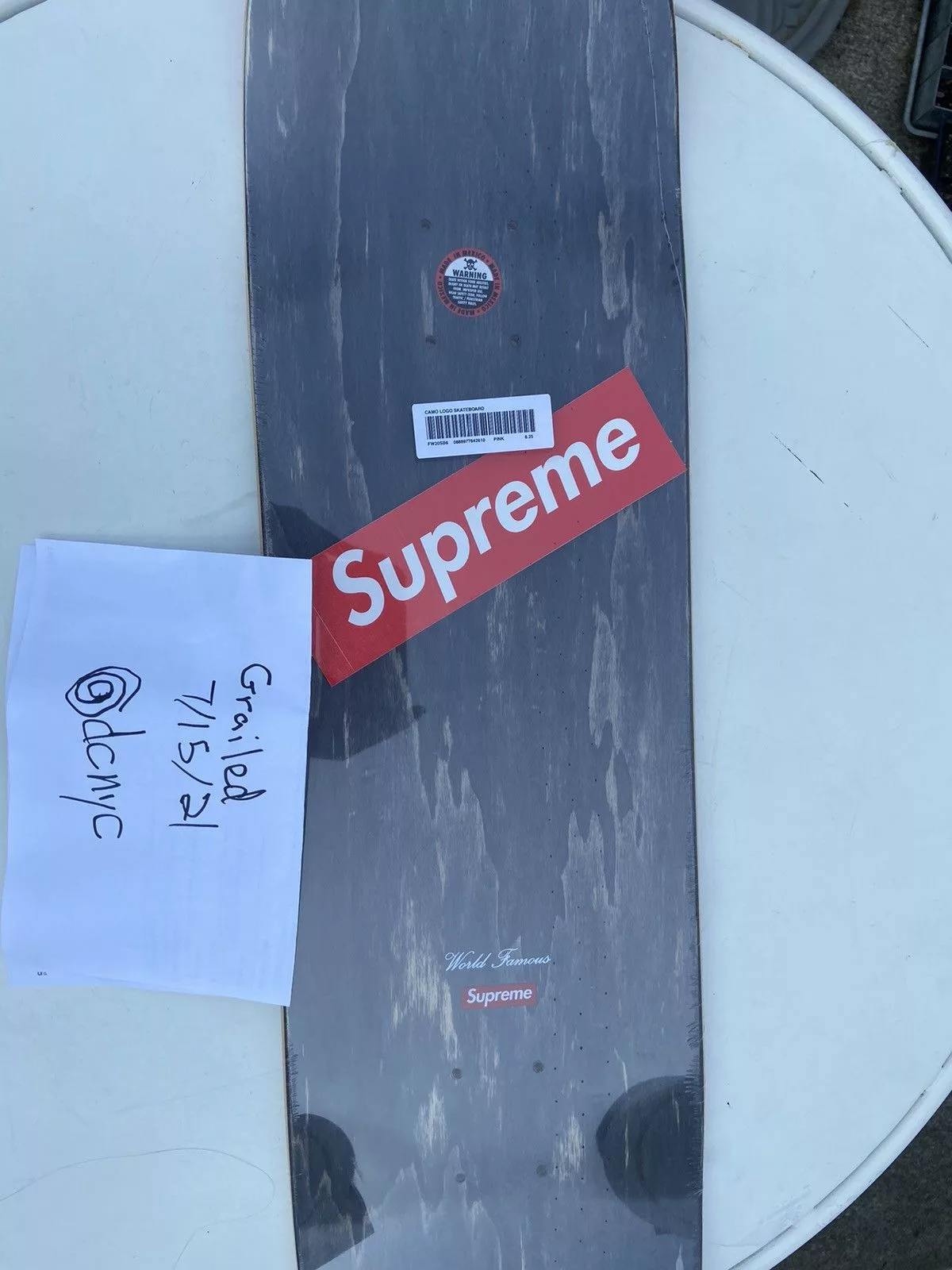 Supreme Supreme Supreme Pink Camo Skate Deck