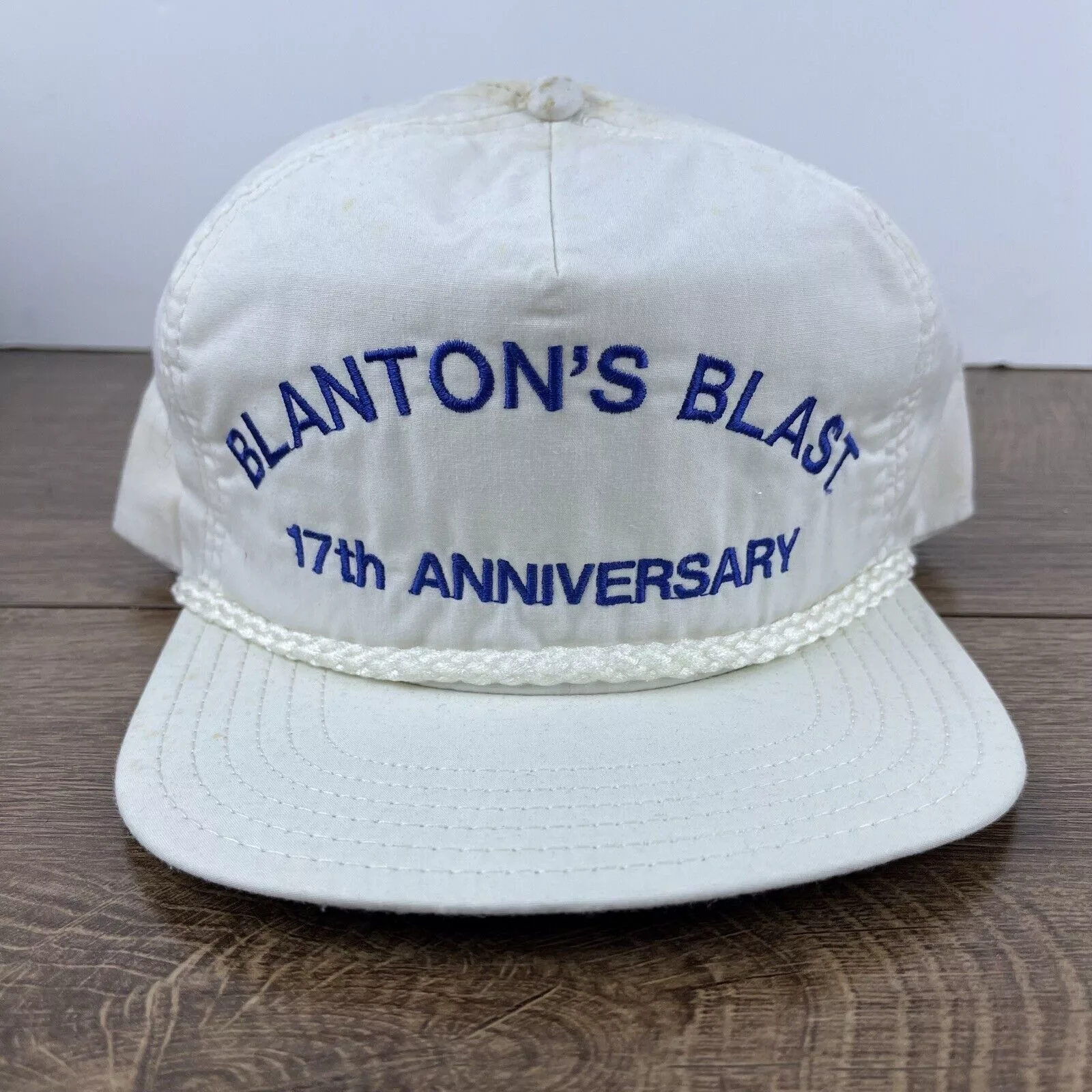 Other Hats Other Blantons Blast Hat 17th Anniversary Hat White Hat Adjustable