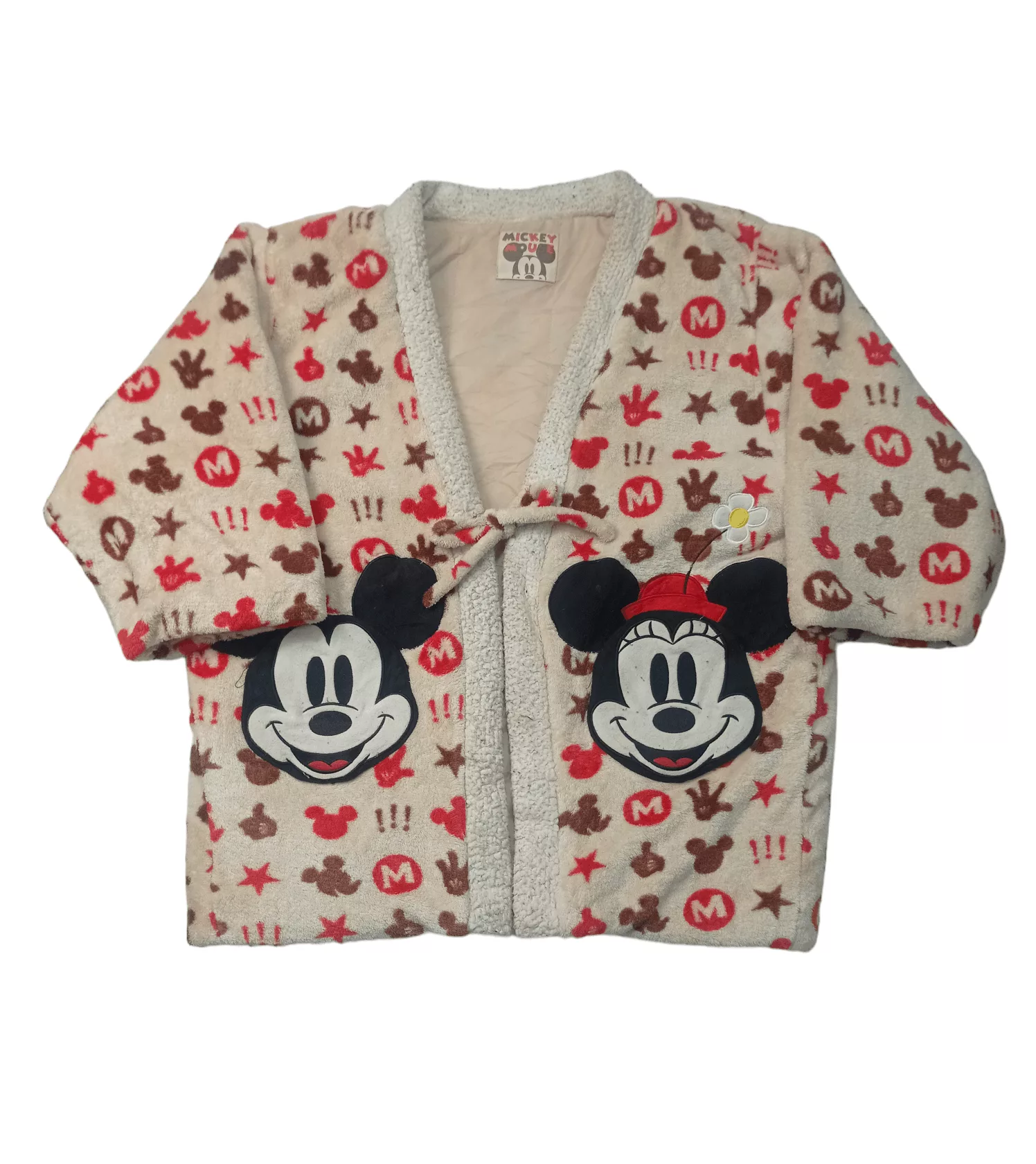 Disney Sweaters Disney × Mickey Mouse Mickey Mouse Full Print Fleece Cardigan Kimono Multi