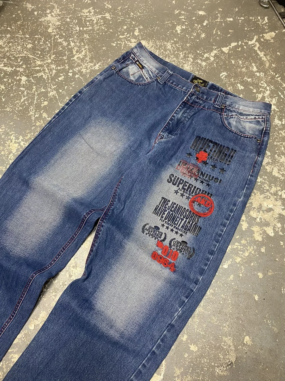 JNCO Denim JNCO × Southpole × Vintage Vintage Akademiks Embroidered Baggy Denim Jean Pants Blue