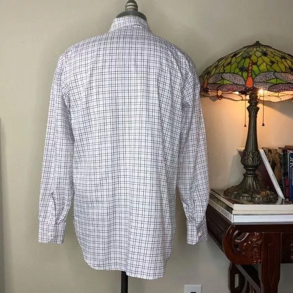 Etro Shirts Button Ups Etro Men's Plaid Button Down Milano White