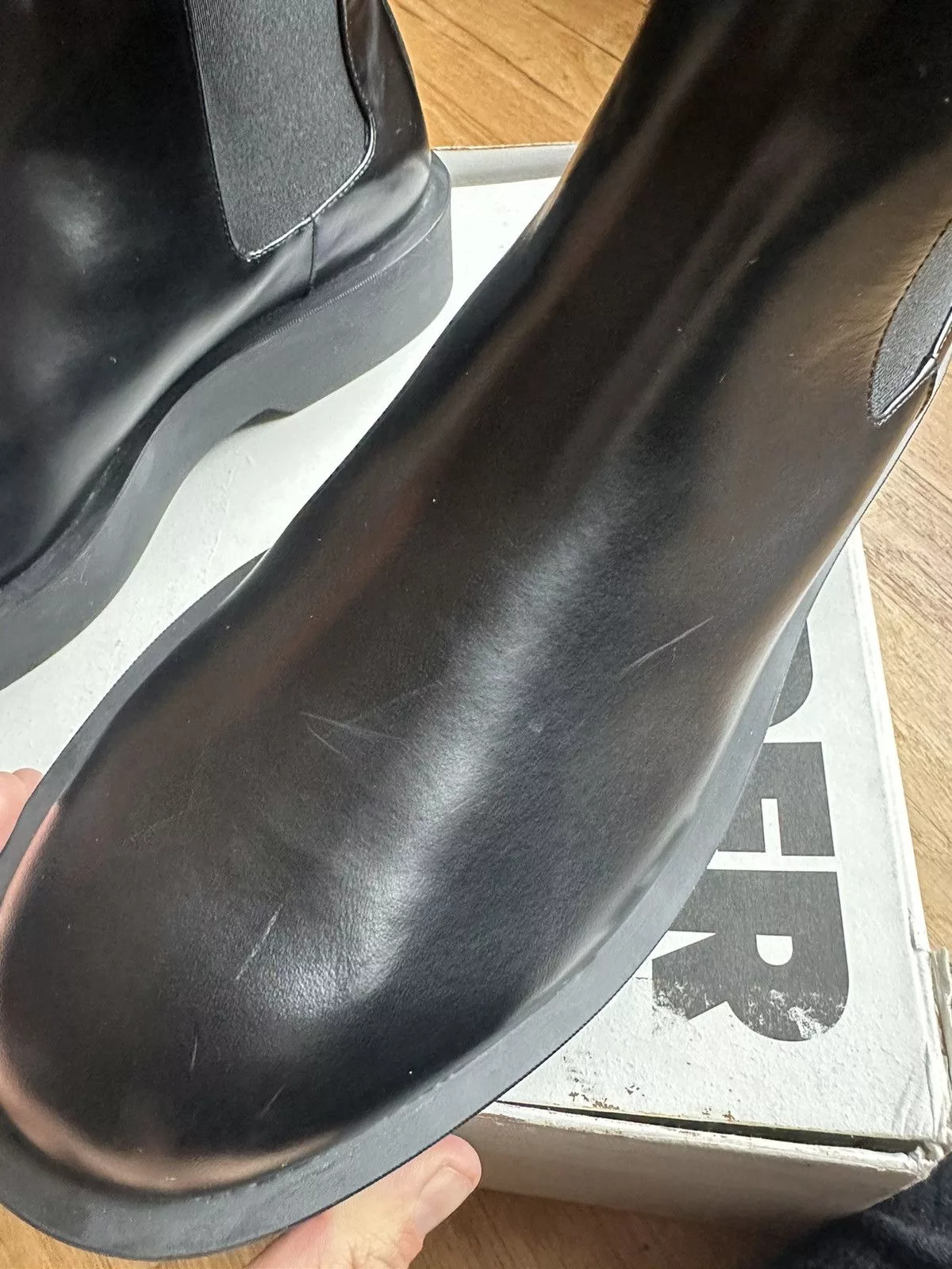 Jil Sander Boots Jil Sander Round Toe Chelsea Boot Black