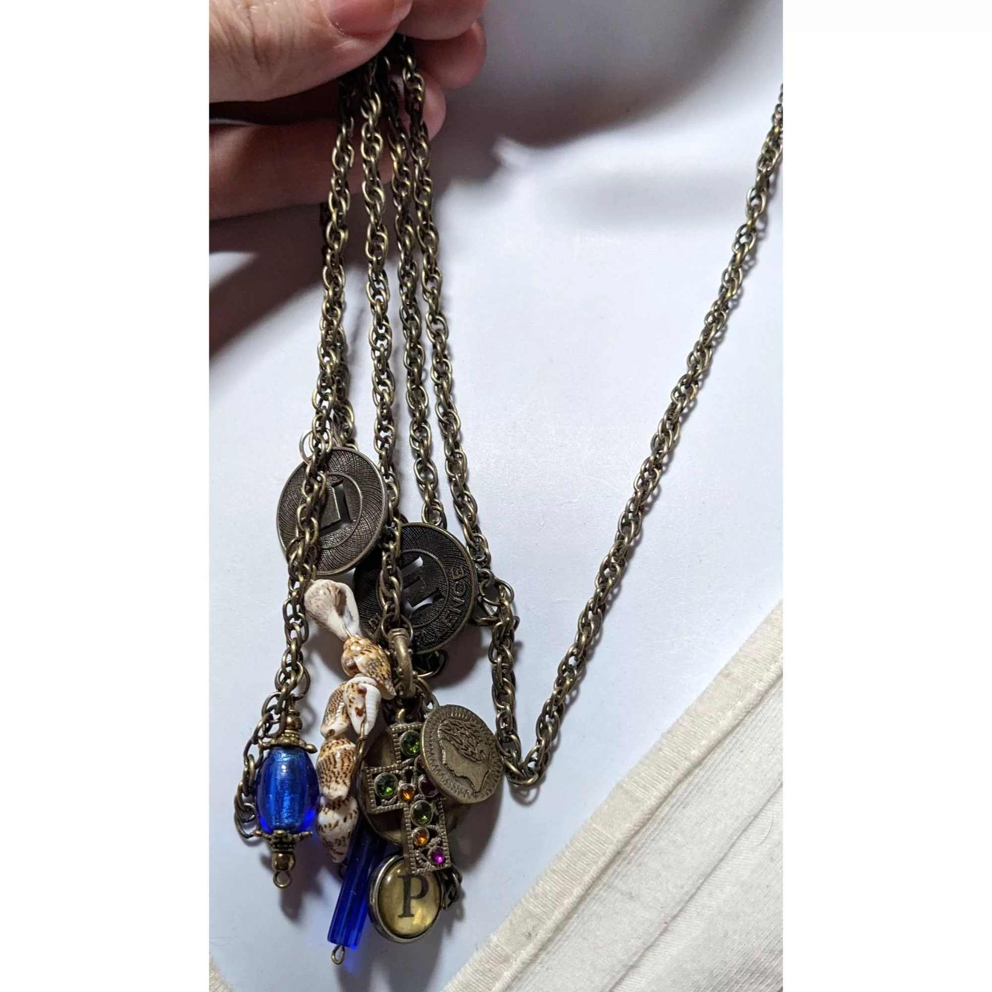 Other Necklaces Other Chain Tassel Charm Necklace Gold