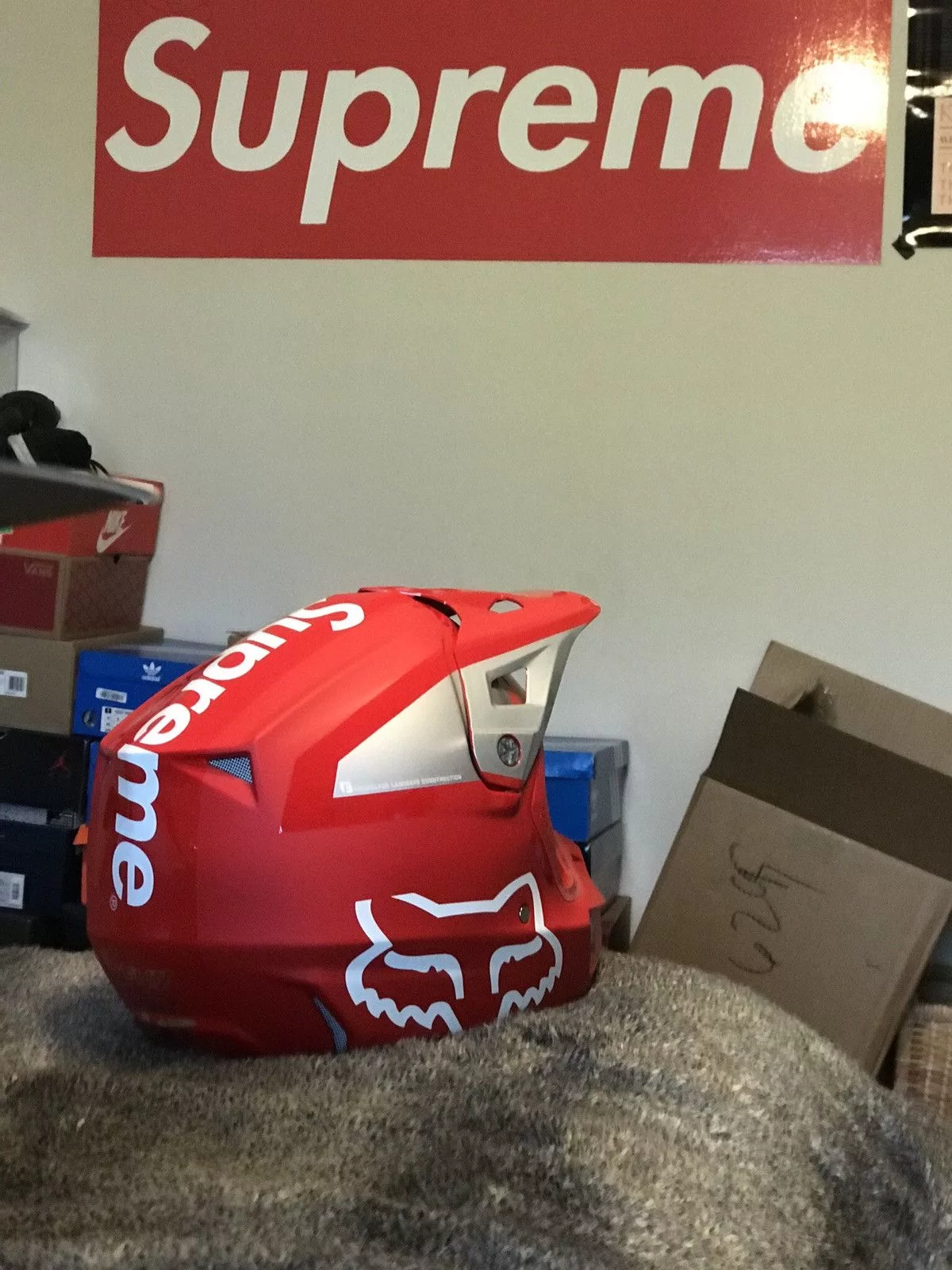 Fox Racing Supreme Fox Racing × Supreme Supreme X Fox Red Racing Helmet V2 Xl
