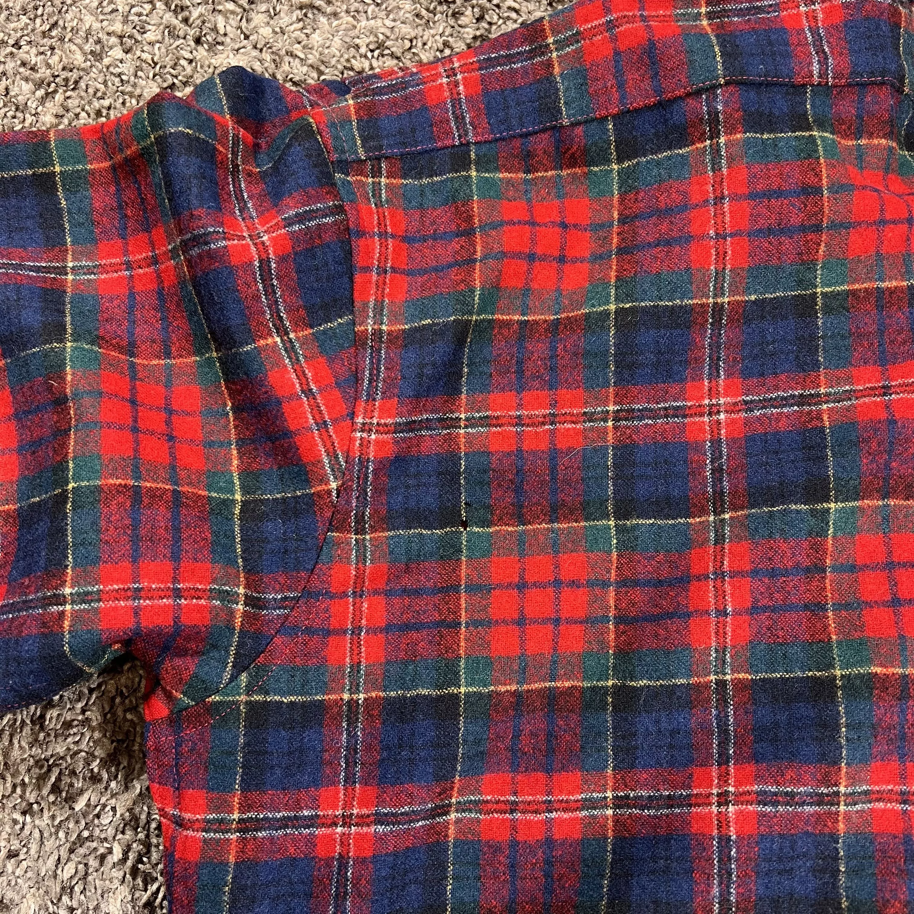 Pendleton Shirts Button Ups Pendleton × Vintage 1960's Vintage Pendleton Red Green Navy Wool Flannel Shirt