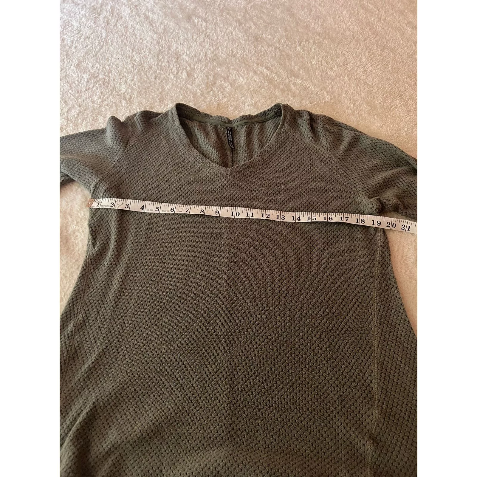 Kuhl Blouses Kuhl Dark Green Waffle Knit Long Sleeve Size M