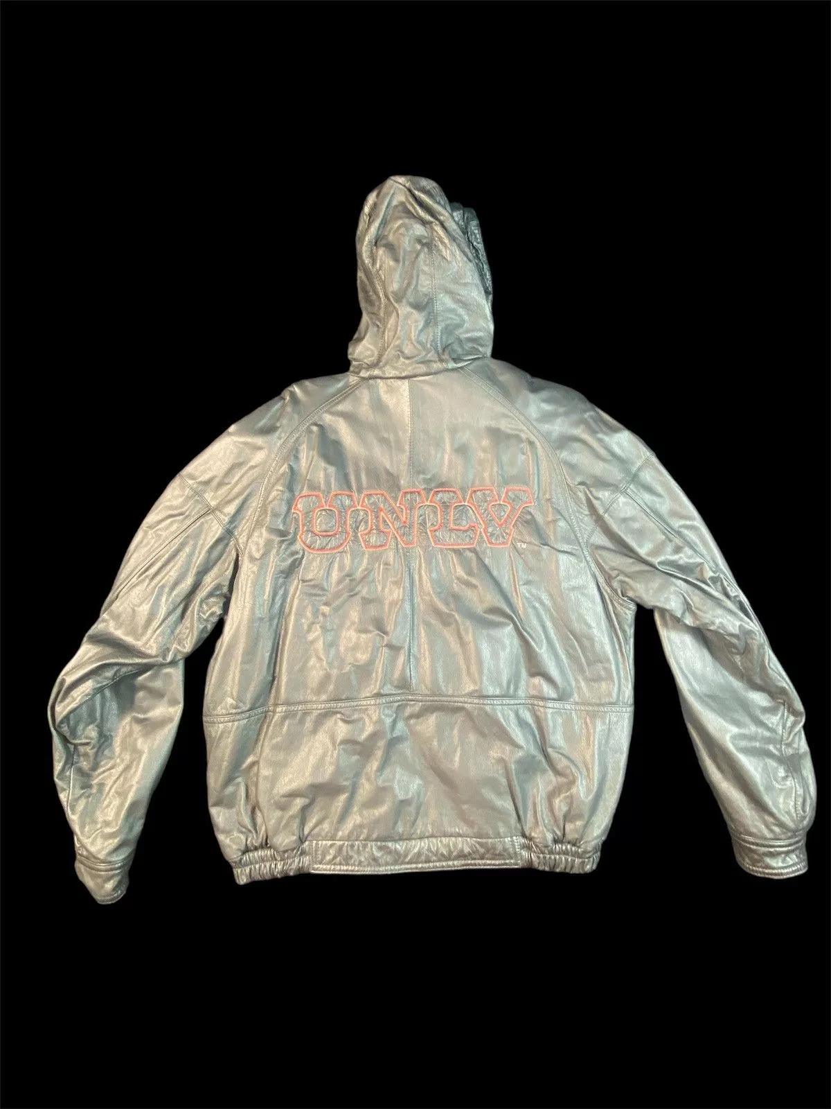 Mirage Leather Jackets Mirage × Vintage VTG 90s Vintage Mirage First String Leather UNLV Bomber Black