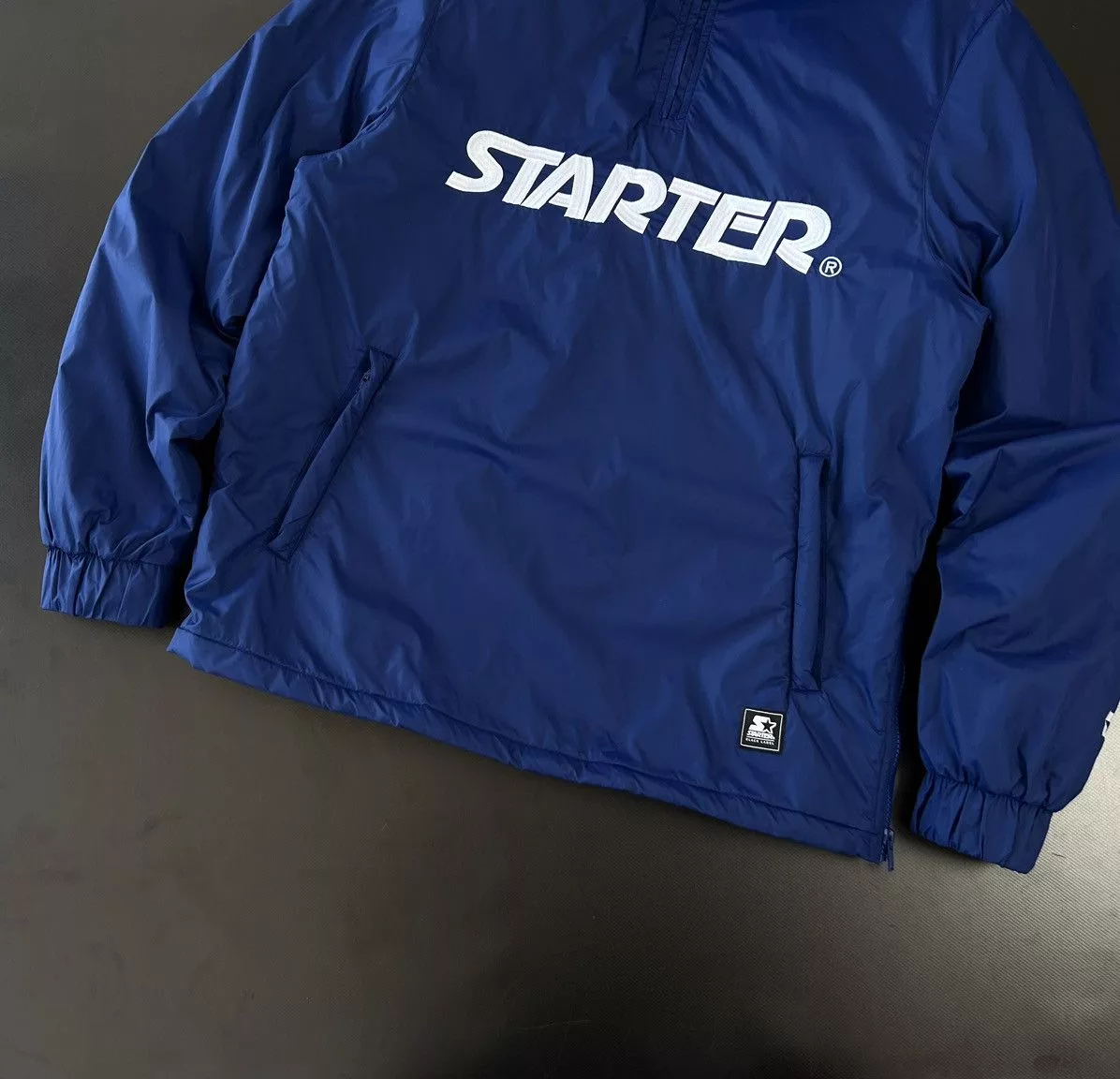 NBA Light Jackets NBA × Starter × Vintage STARTER BLACK LABEL Men's Logo Half Zip Jacket Wind Jacket Blue