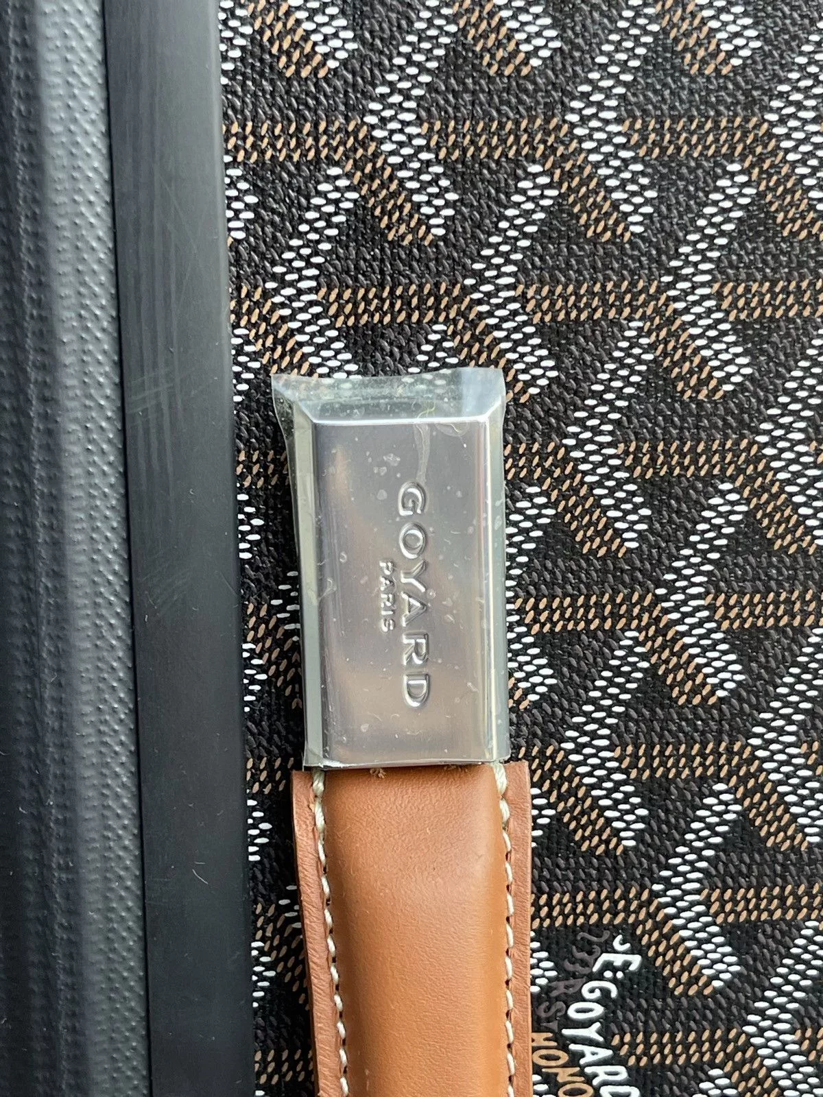 Goyard Bags Luggage Black Brown Goyard Suitcase