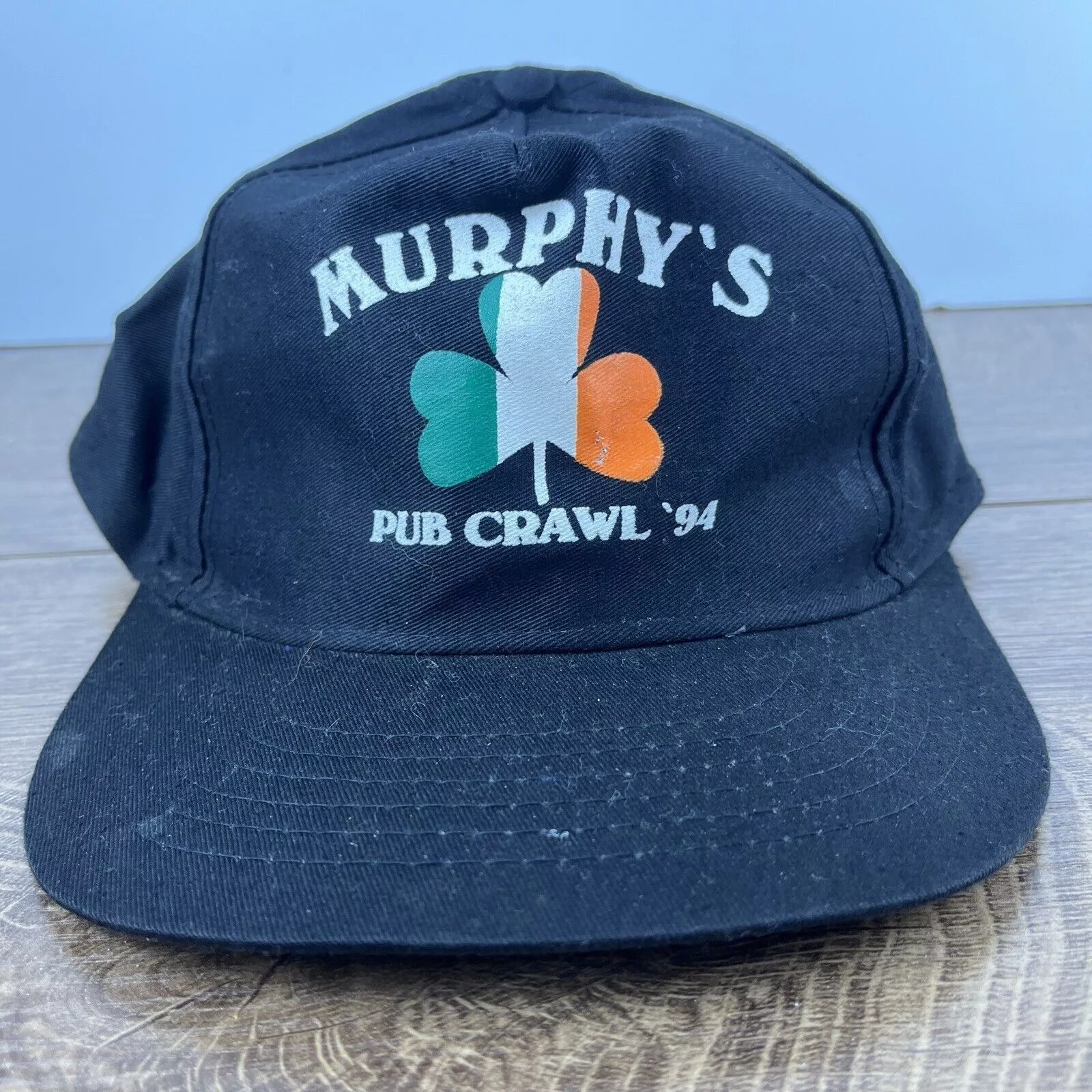 Other Hats Other Murphys Hat Murphys Pub Crawl 1994 Black Hat Snapback Adjust