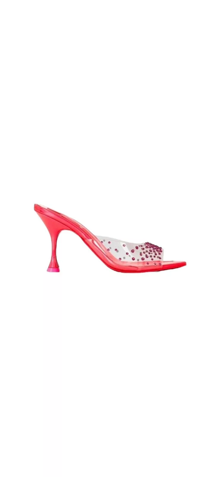 Christian Louboutin Heels Christian Louboutin DEGRAMULE STRASS 85H MULES Pink