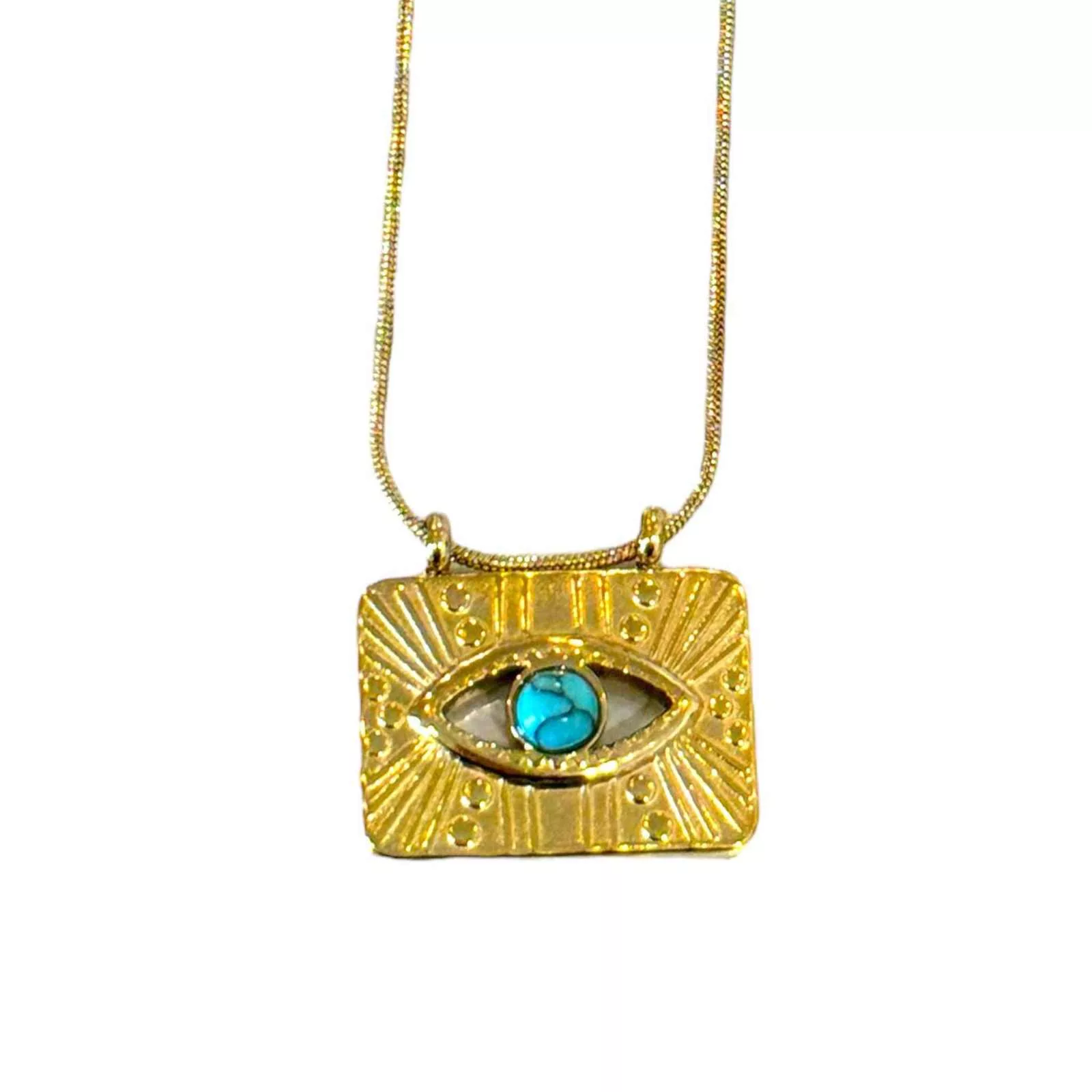 18K Gold Filled Evil Eye Pendant