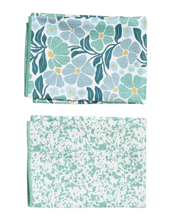 Double Duty 2/set Reversible Linda Splatter Menthe Green