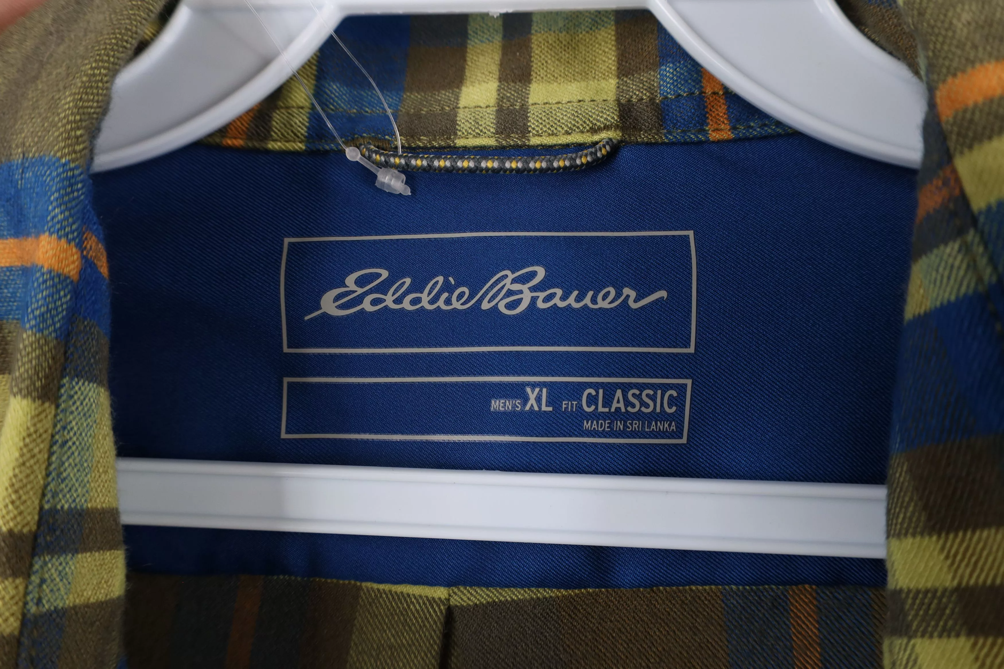 Eddie Bauer Shirts Button Ups Eddie Bauer × Vintage New Eddie Bauer Rainbow Plaid Collared Flannel Button Shirt Multi