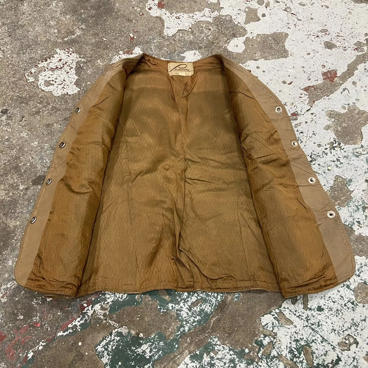 Vintage Vests Vintage Brown Leather Vest