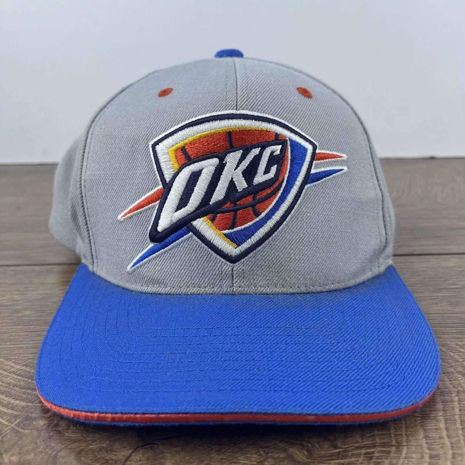 Mitchell & Ness Hats Oklahoma City Thunder Hat Mitchell & Ness Snapback Gray Hat