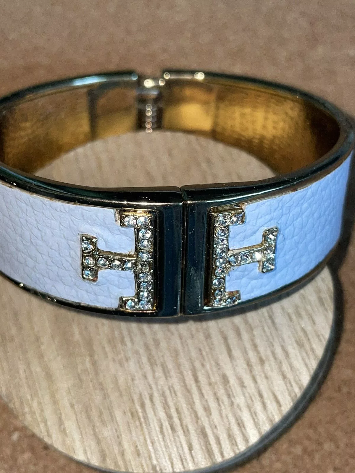 Other Bracelets Other MX Designer Leather Hinged Cuff White