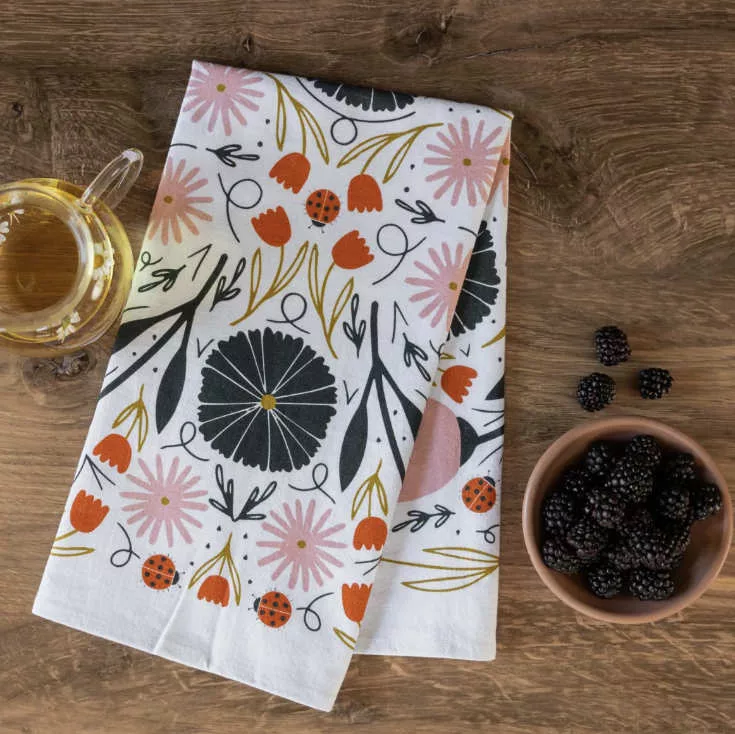 Moody Floral Tea Towel