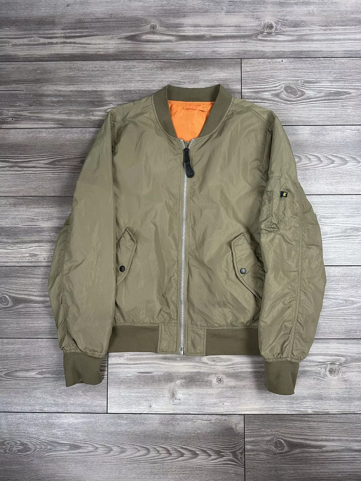 Alpha Industries Light Jackets Reversible Alpha Industries Bomber Jacket Green Streetwear