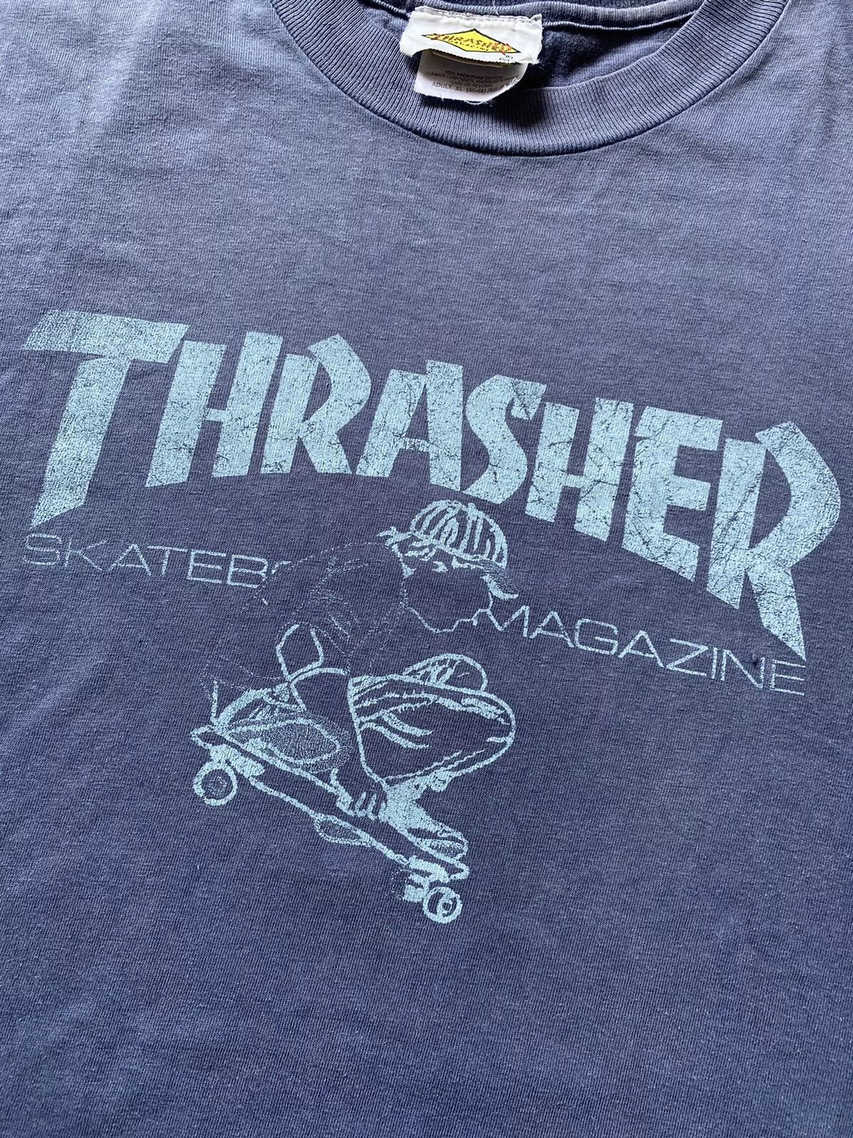 Thrasher Short Sleeve T Shirts Vintage Thrasher Magazine Skate 90s Red Streetwear