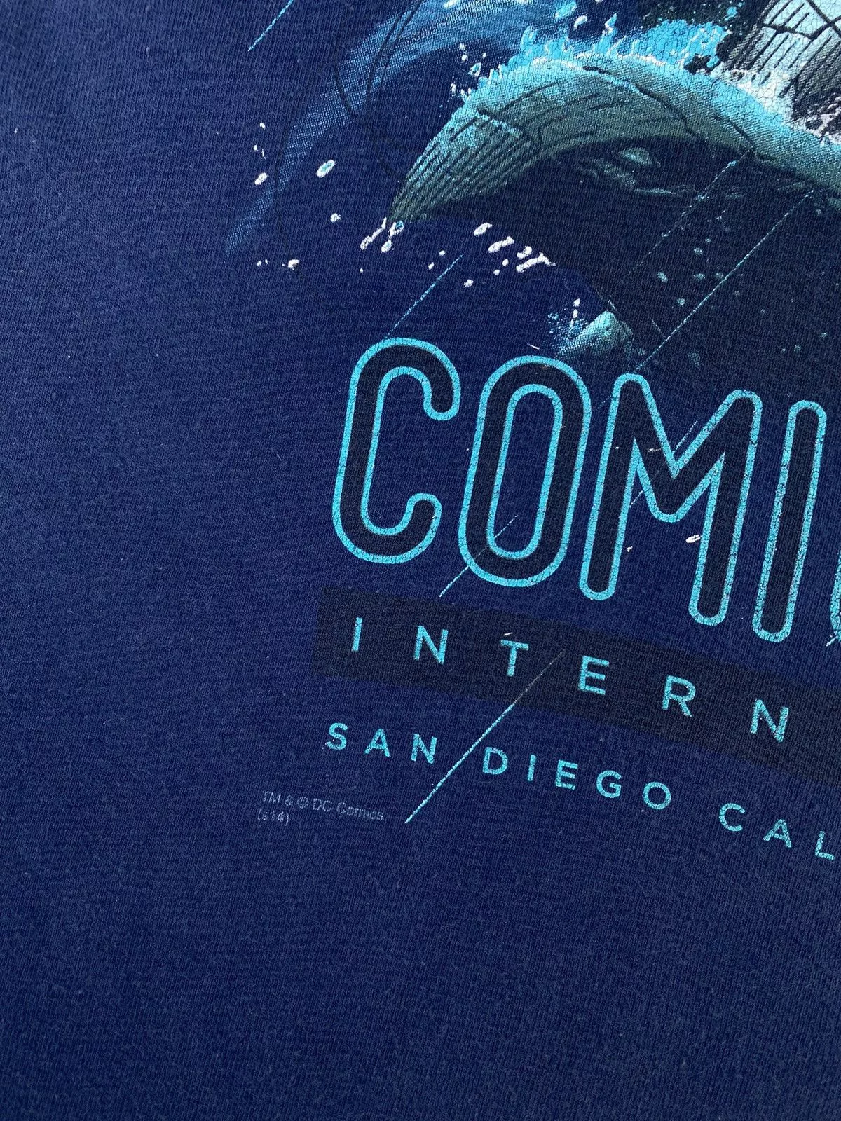 DC Comics Short Sleeve T Shirts DC Comics Graphitti Batman Comic.Con International San Diego. #C4 Blue Vintage