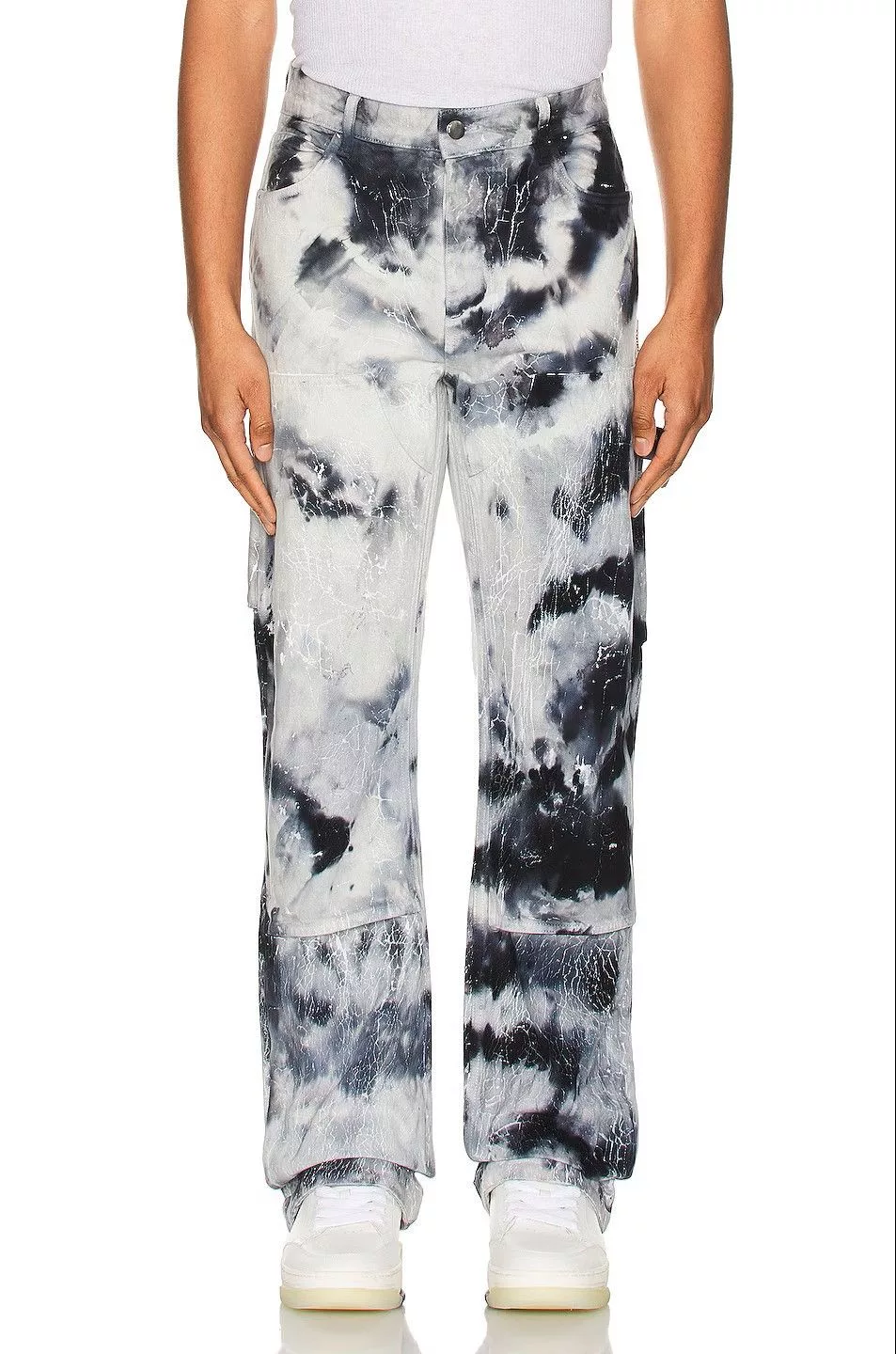 Amiri Denim Amiri Tie-Dye Double Knee Carpenter Jeans Black