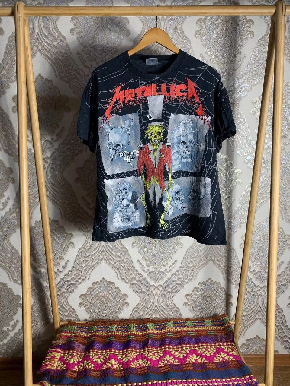 Brockum Short Sleeve T Shirts Brockum × Metallica × Vintage VERY RARE BROCKUM METALLICA 1992 DAMAGE INC ALL OVER PRINT Multi