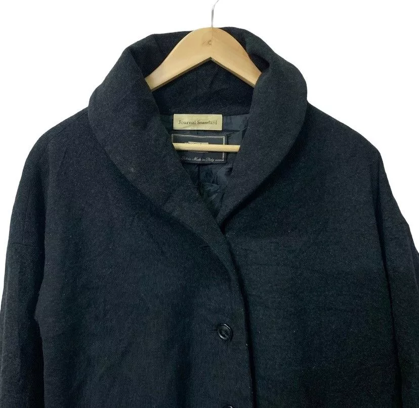 Journal Standard Parkas Vintage Journal Standard Wool Trench Coat Black