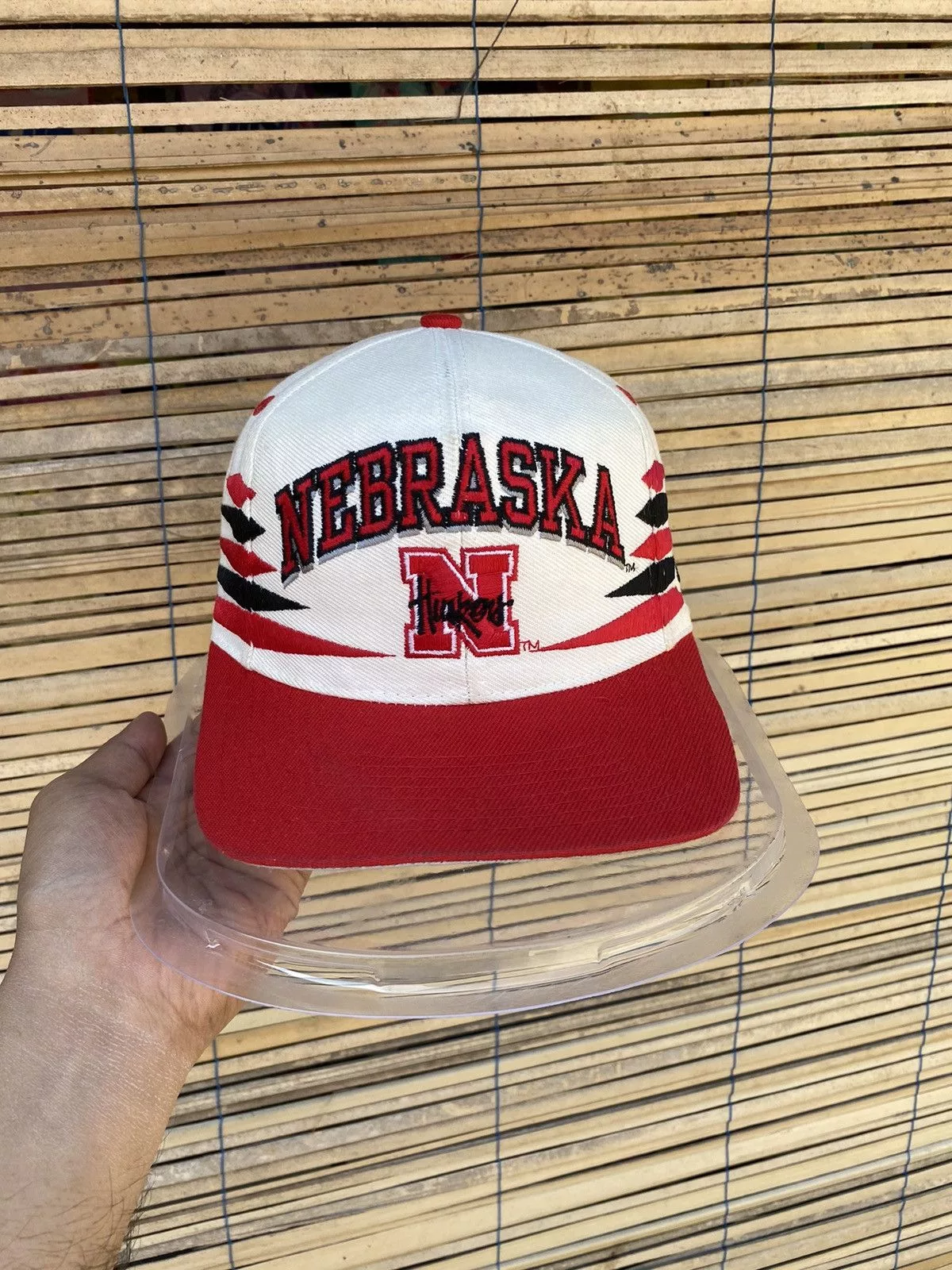 Logo Athletic Hats Logo Athletic × NFL × Vintage Vintage Nebraska Huskers Logo Athletic Diamond Cut Hat 90’s White