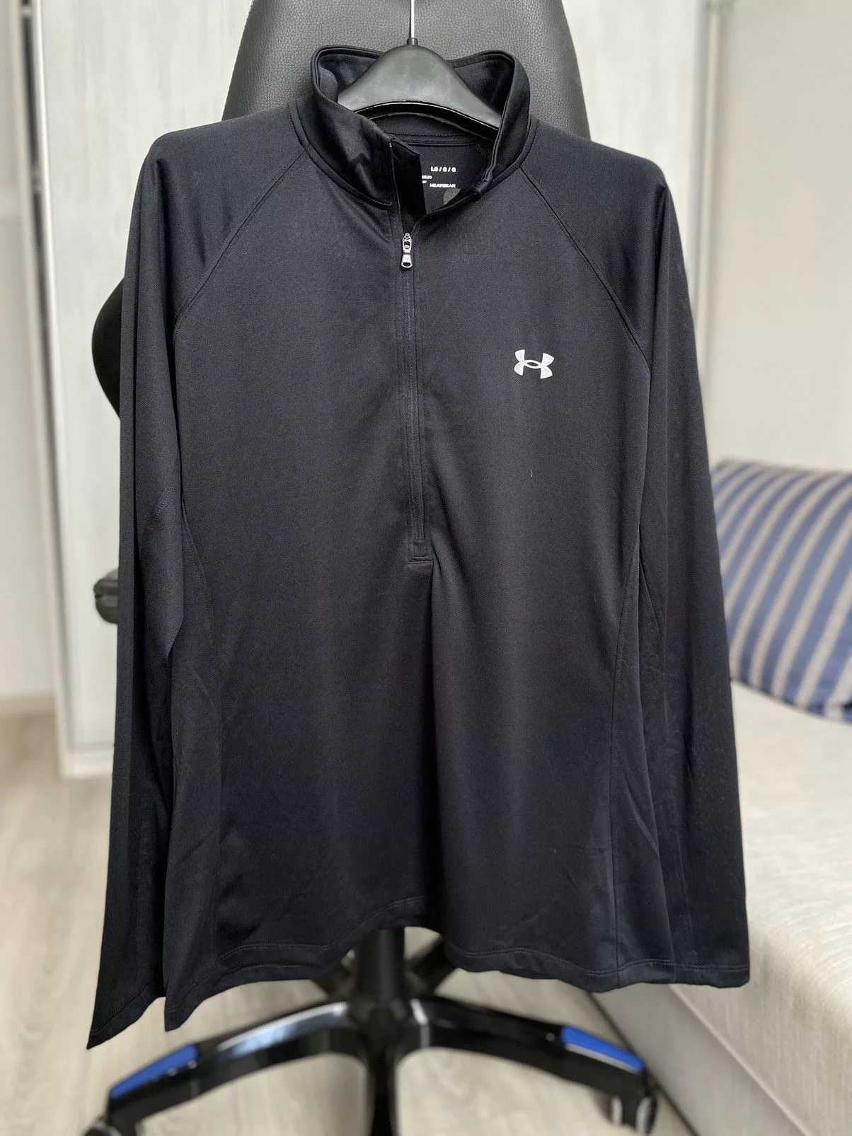 Under Armour Long Sleeve T Shirts Under Armour long sleeve t shirt training zip thermo Black Sportswear