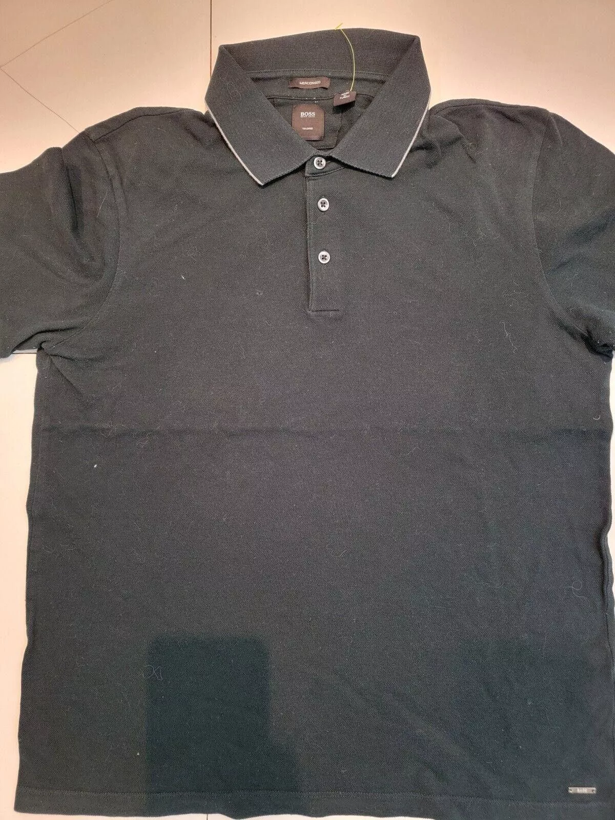 Hugo Boss Light Jackets Hugo Boss Mercerised Men's Black Polo Size XL