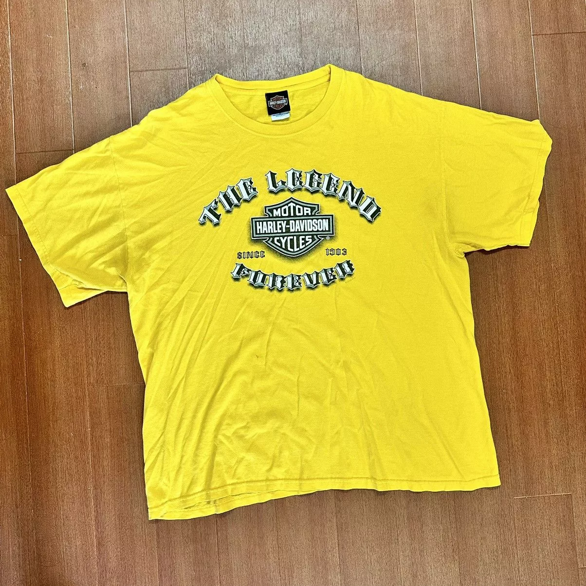 Harley Davidson Short Sleeve T Shirts Harley Davidson × Vintage ‘05 Harley Davidson Yellow Streetwear