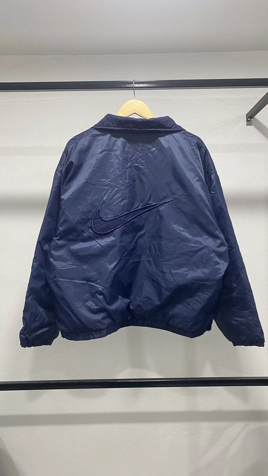 Nike Light Jackets Vintage Nike Big Swoosh Reversible Down Jacket Boxy Blue