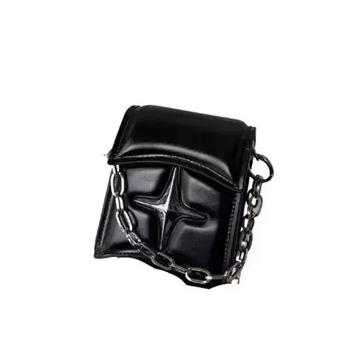 Vintage Mini Bags Vintage Small Chain Shoulder Bag Black Streetwear