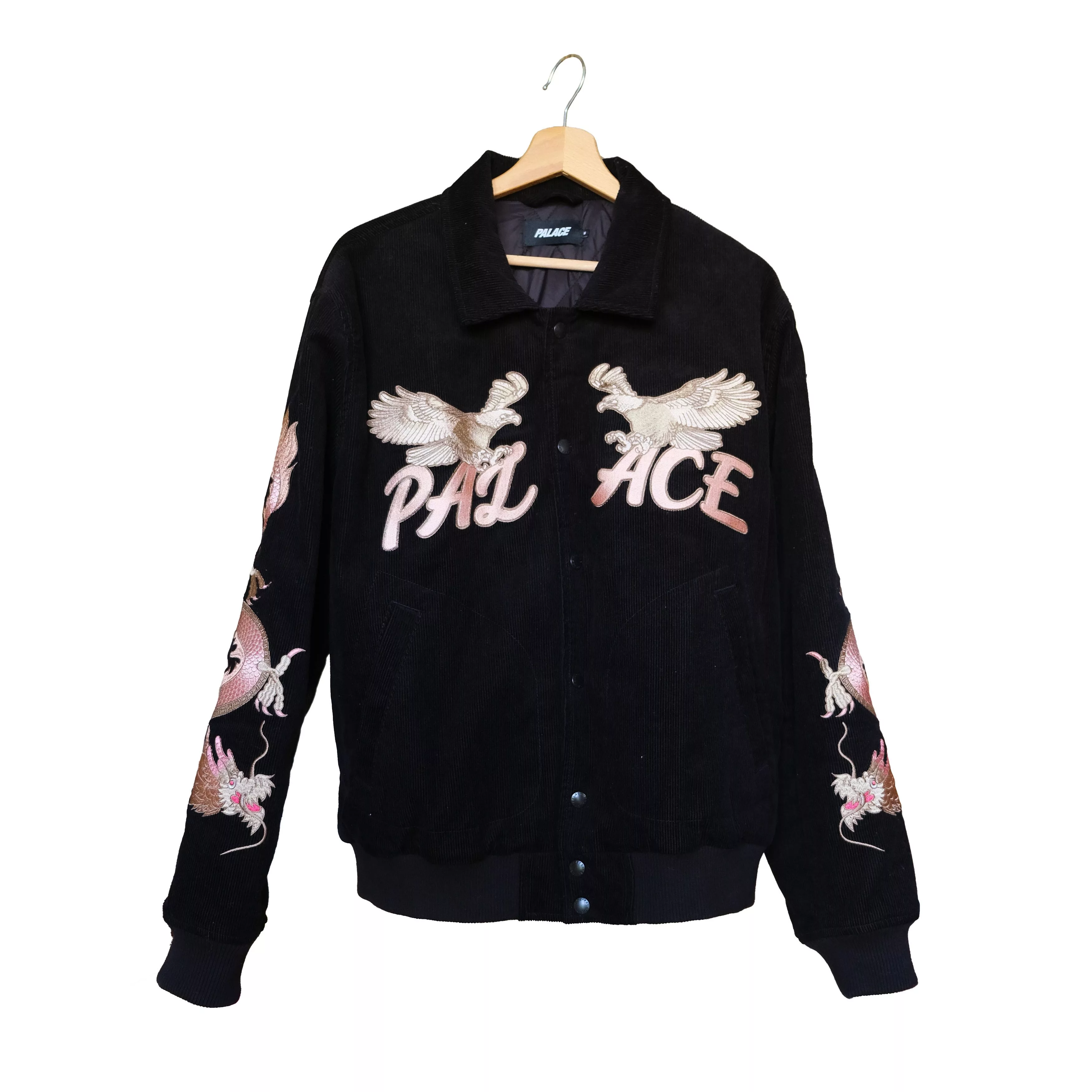 Palace Sweatshirts Hoodies [RARE] Palace Double Dragon Tour Jacket Black