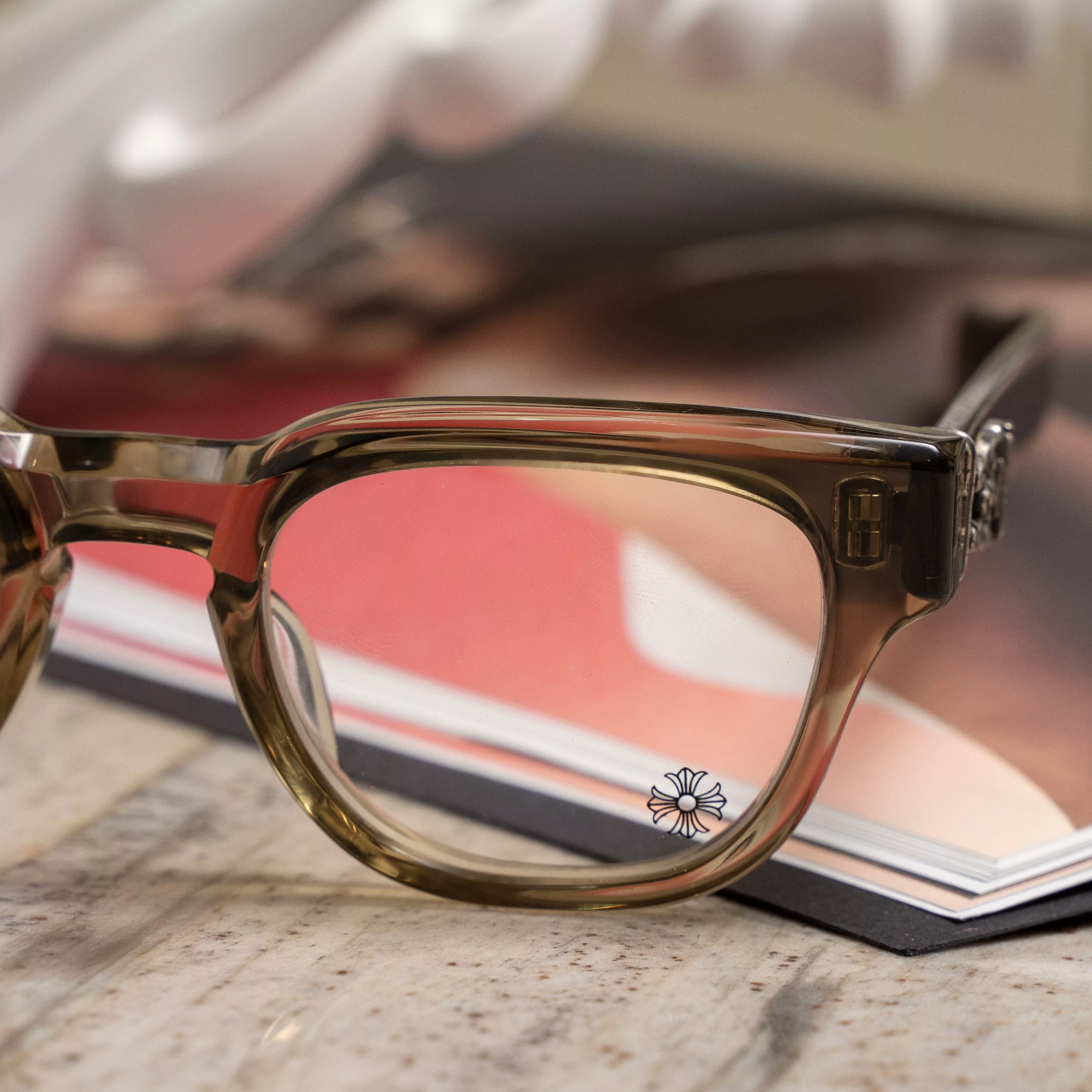 Chrome Hearts Glasses Chrome Hearts CUNTVOLUTED Army Glasses Green