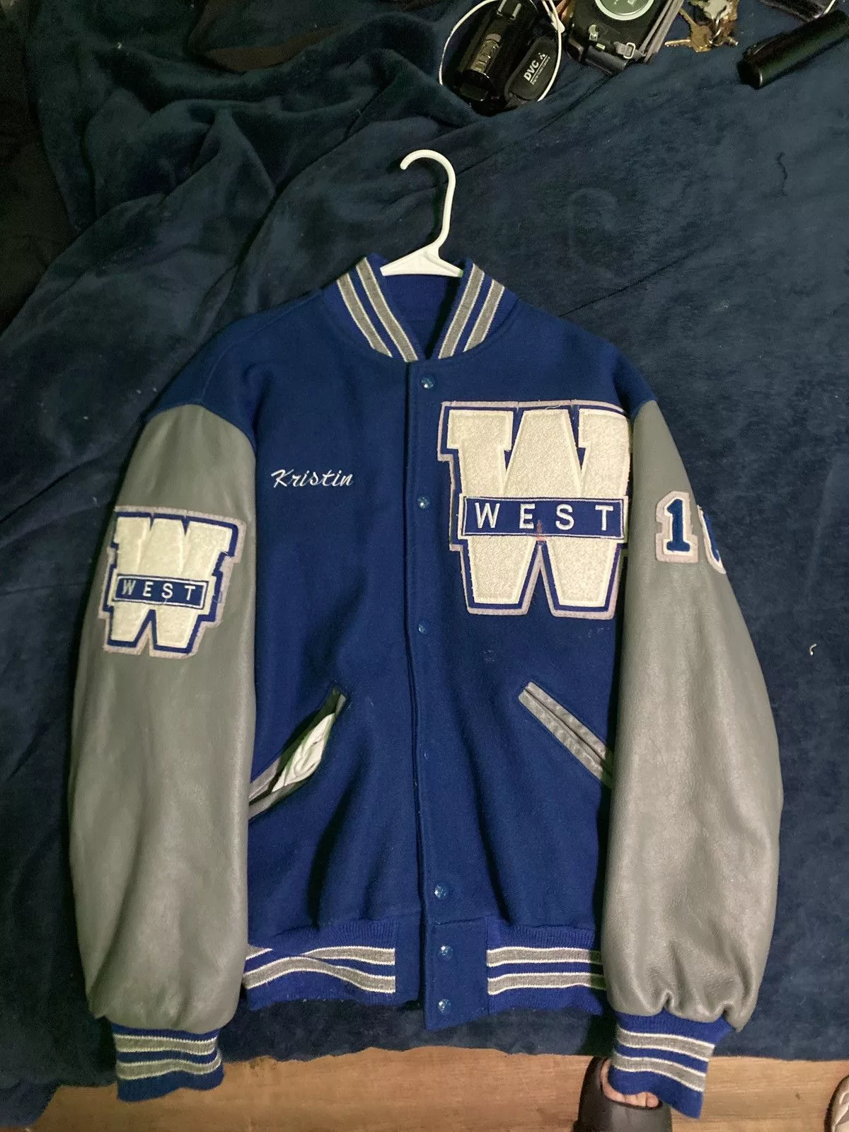 Vintage Leather Jackets Vintage Blue Varsity Jacket